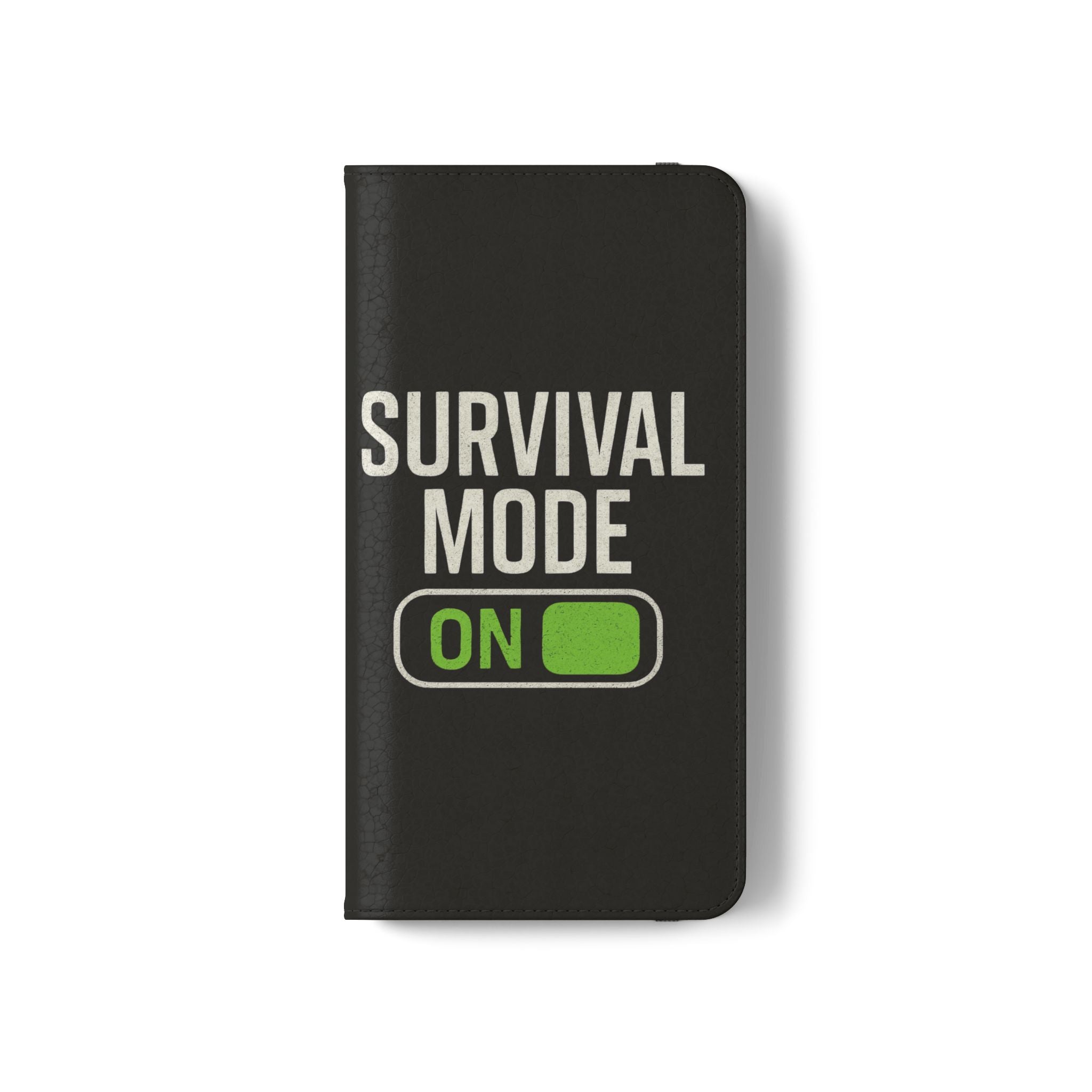 Survival Mode On Flip Phone Case — Wallet Flip Case with 'Survival Mode' Design