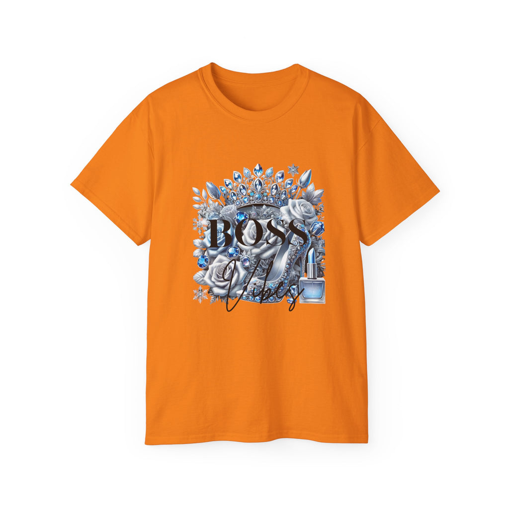 Boss Lady Tee — Women's Empowerment Graphic T‑Shirt (Crown & Roses Design)