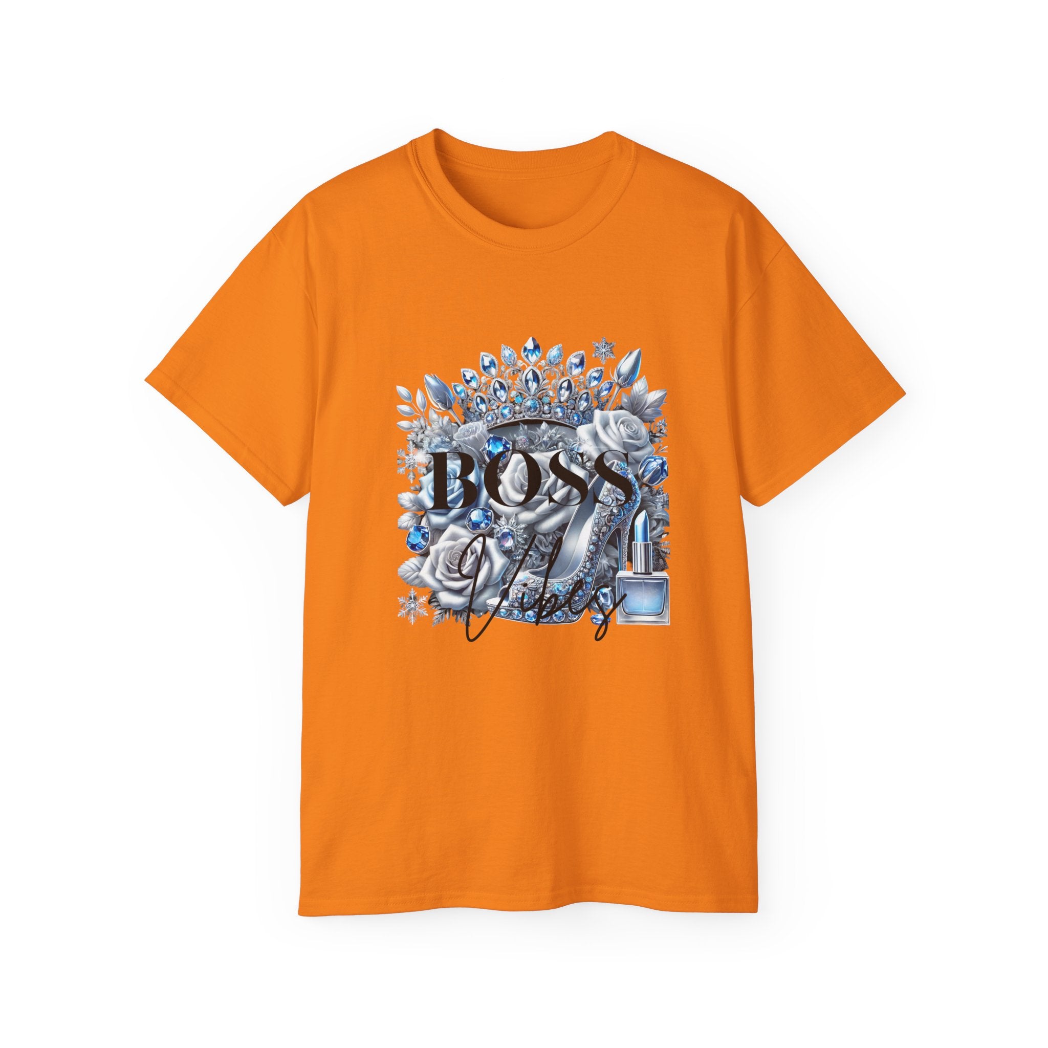 Boss Lady Tee — Women's Empowerment Graphic T‑Shirt (Crown & Roses Design)