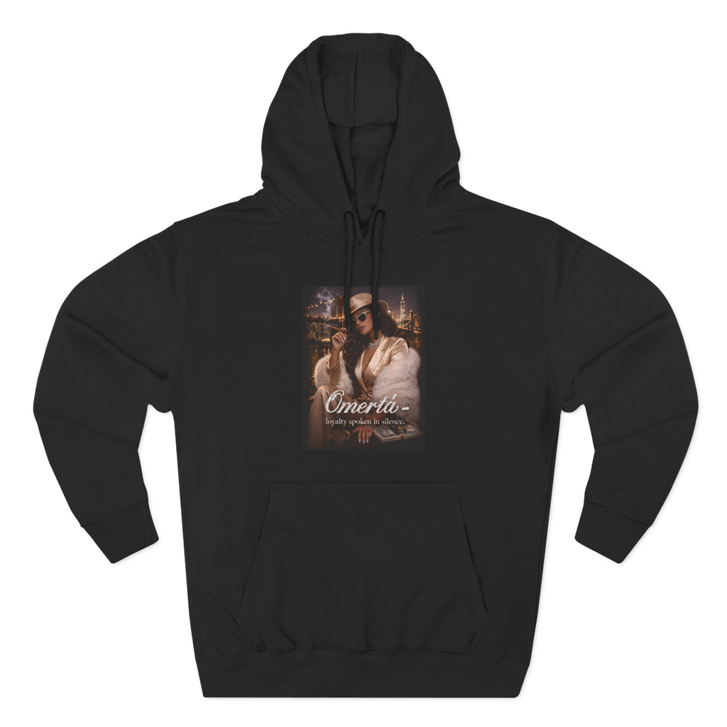 Omertà Vintage Mafia Hoodie — 'Loyalty Speaks in Silence' Graphic Pullover