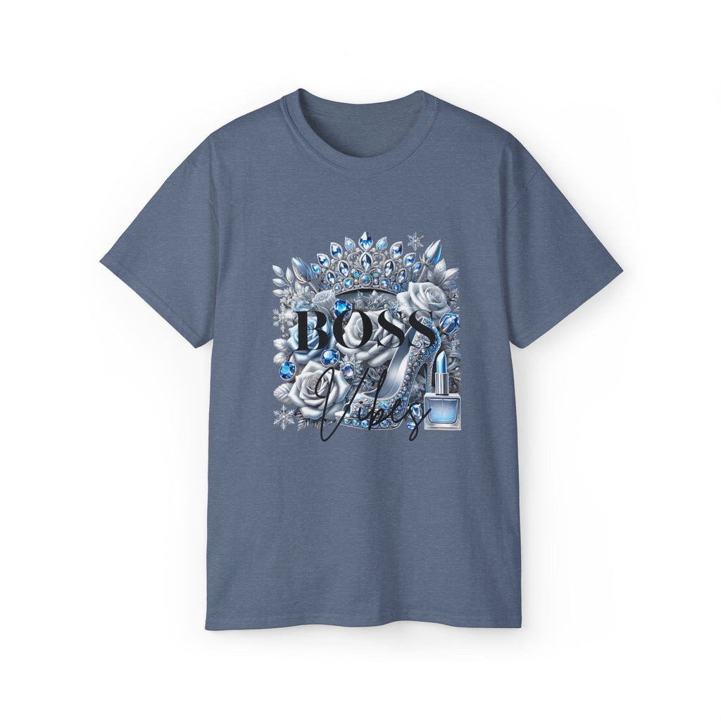 Boss Lady Tee — Women's Empowerment Graphic T‑Shirt (Crown & Roses Design)