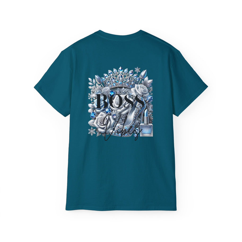 Boss Lady Tee — Women's Empowerment Graphic T‑Shirt (Crown & Roses Design)