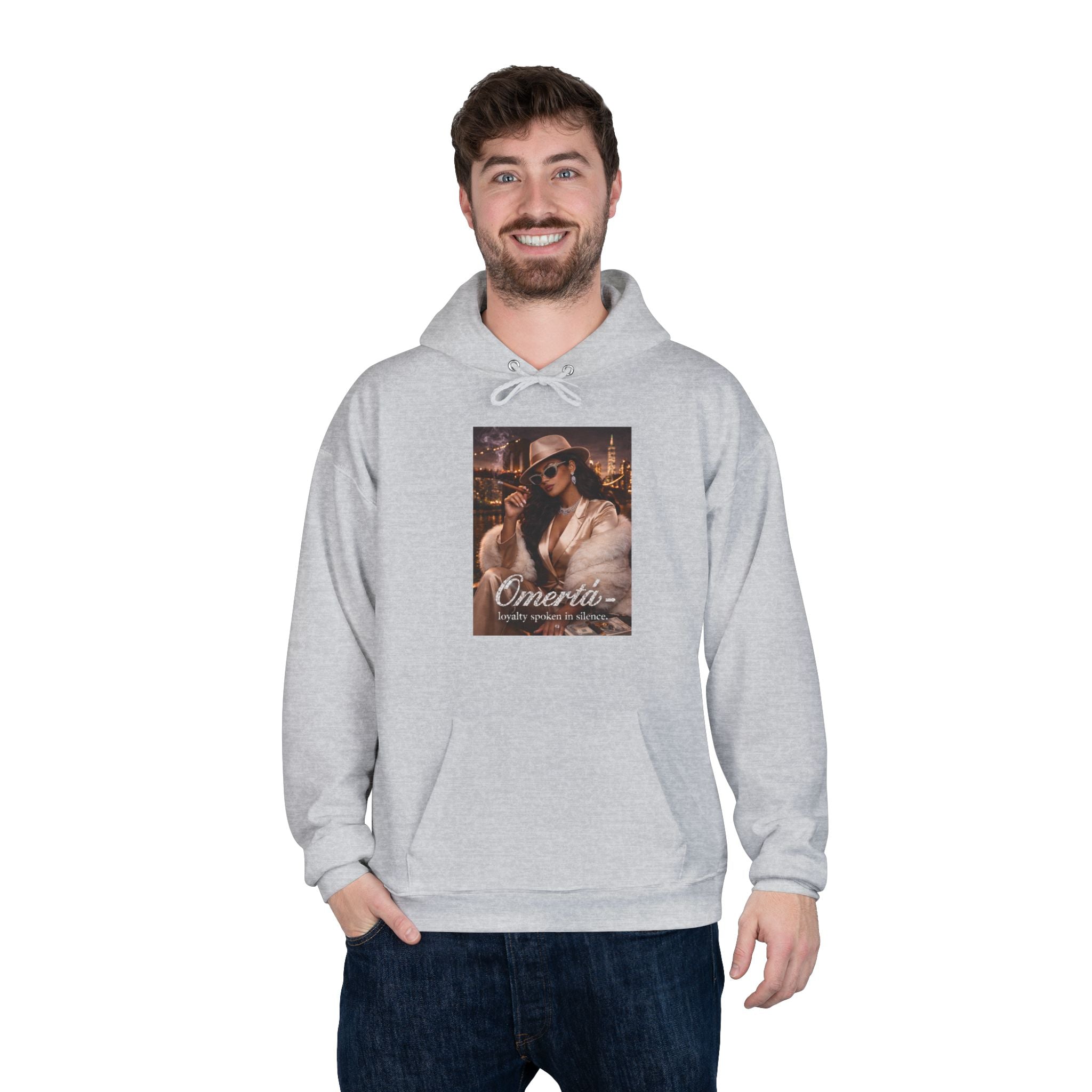 Vintage Cigarette Girl Hoodie — 'Cinerilla' Retro Pinup Pullover