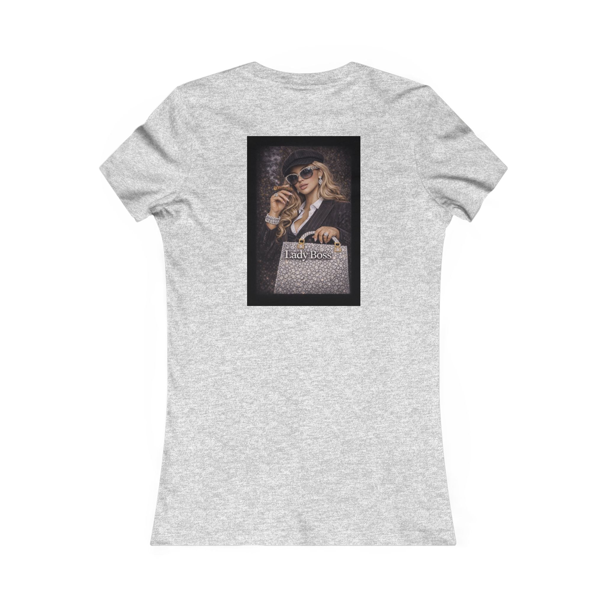Lady Boss Graphic Tee — Glamorous Fashion Girl with 'Women's Favorite' Handbag
