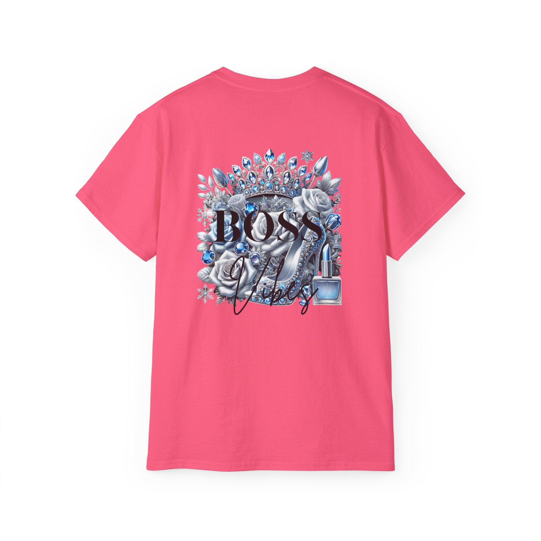 Boss Lady Tee — Women's Empowerment Graphic T‑Shirt (Crown & Roses Design)
