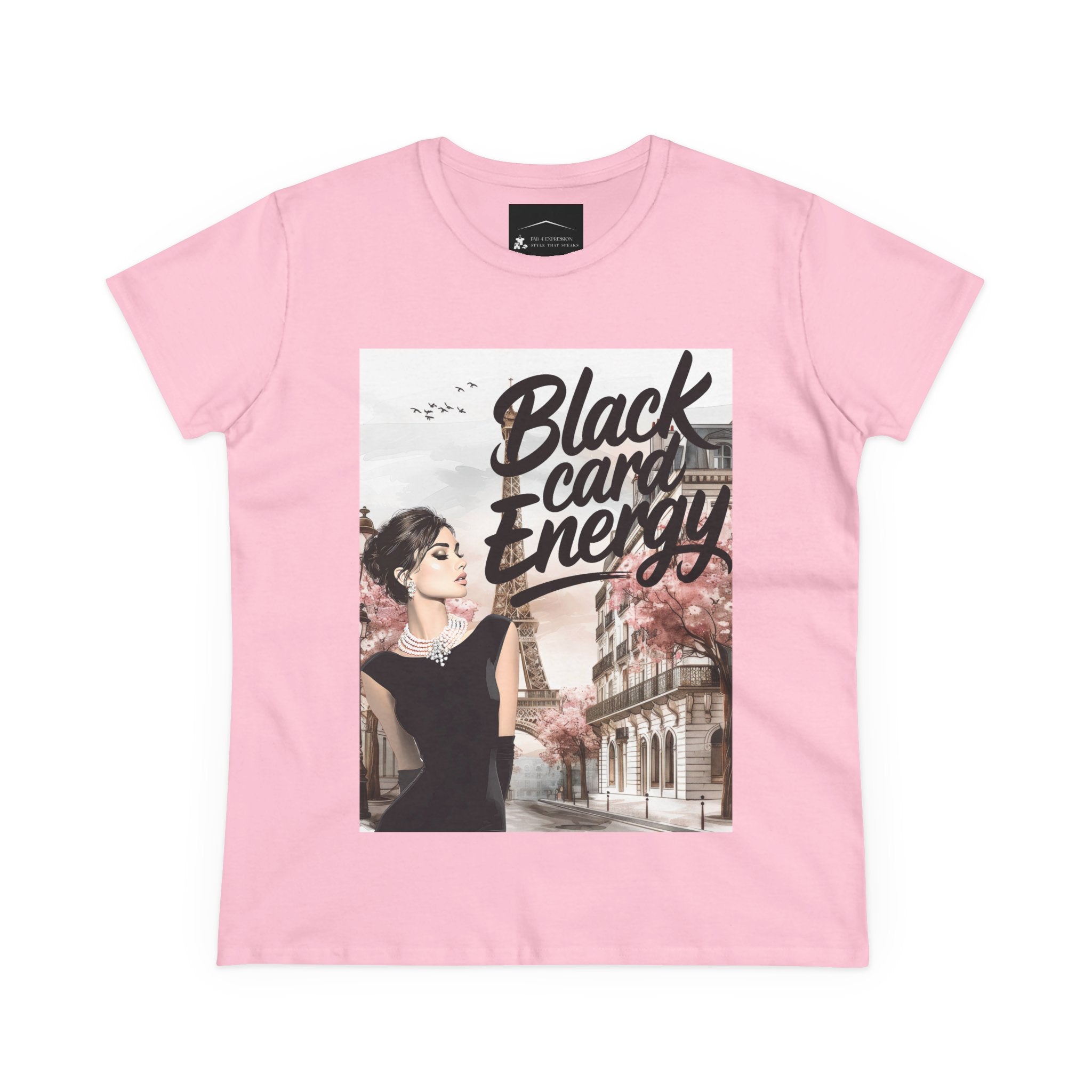 Black Card Energy Women's Tee — Vintage Glam Graphic T-Shirt