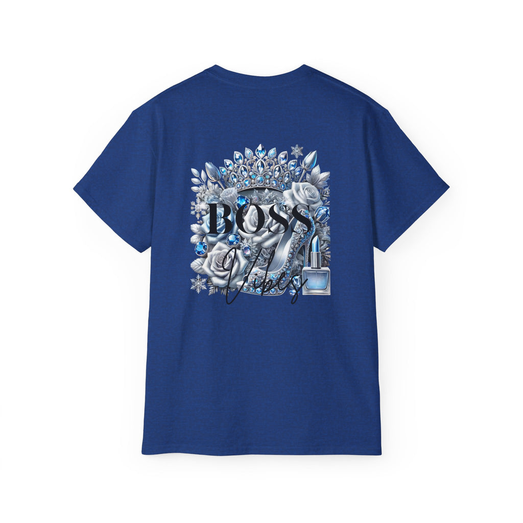 Boss Lady Tee — Women's Empowerment Graphic T‑Shirt (Crown & Roses Design)