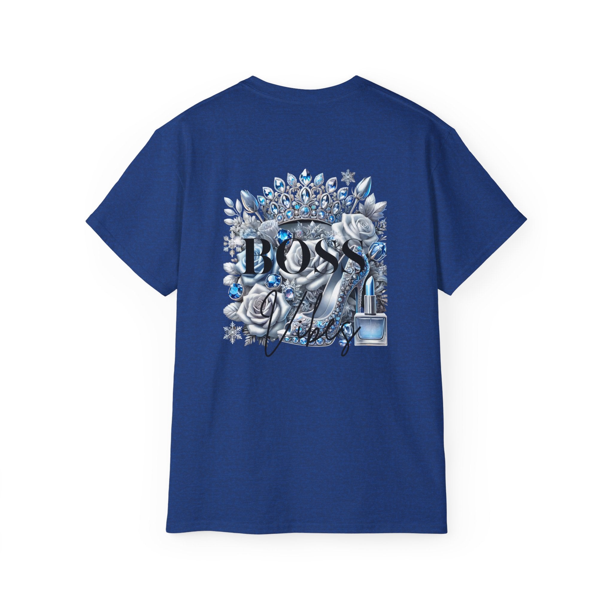 Boss Lady Tee — Women's Empowerment Graphic T‑Shirt (Crown & Roses Design)
