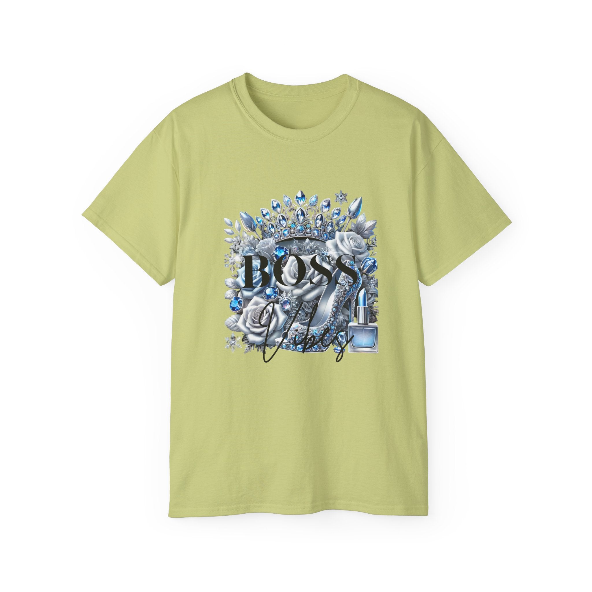 Boss Lady Tee — Women's Empowerment Graphic T‑Shirt (Crown & Roses Design)