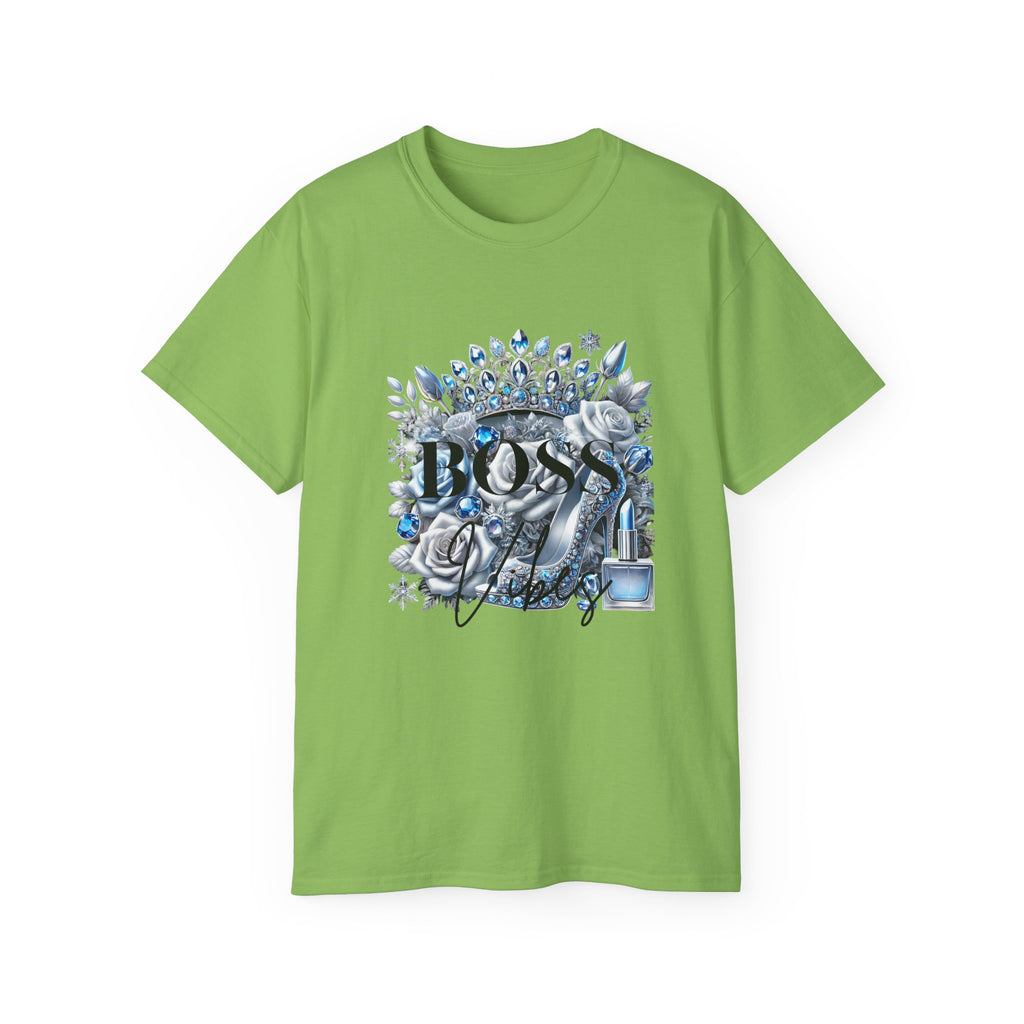 Boss Lady Tee — Women's Empowerment Graphic T‑Shirt (Crown & Roses Design)