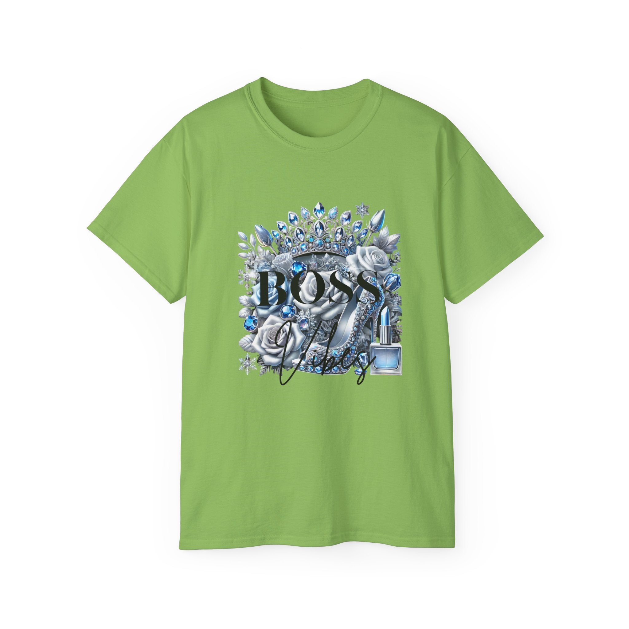 Boss Lady Tee — Women's Empowerment Graphic T‑Shirt (Crown & Roses Design)