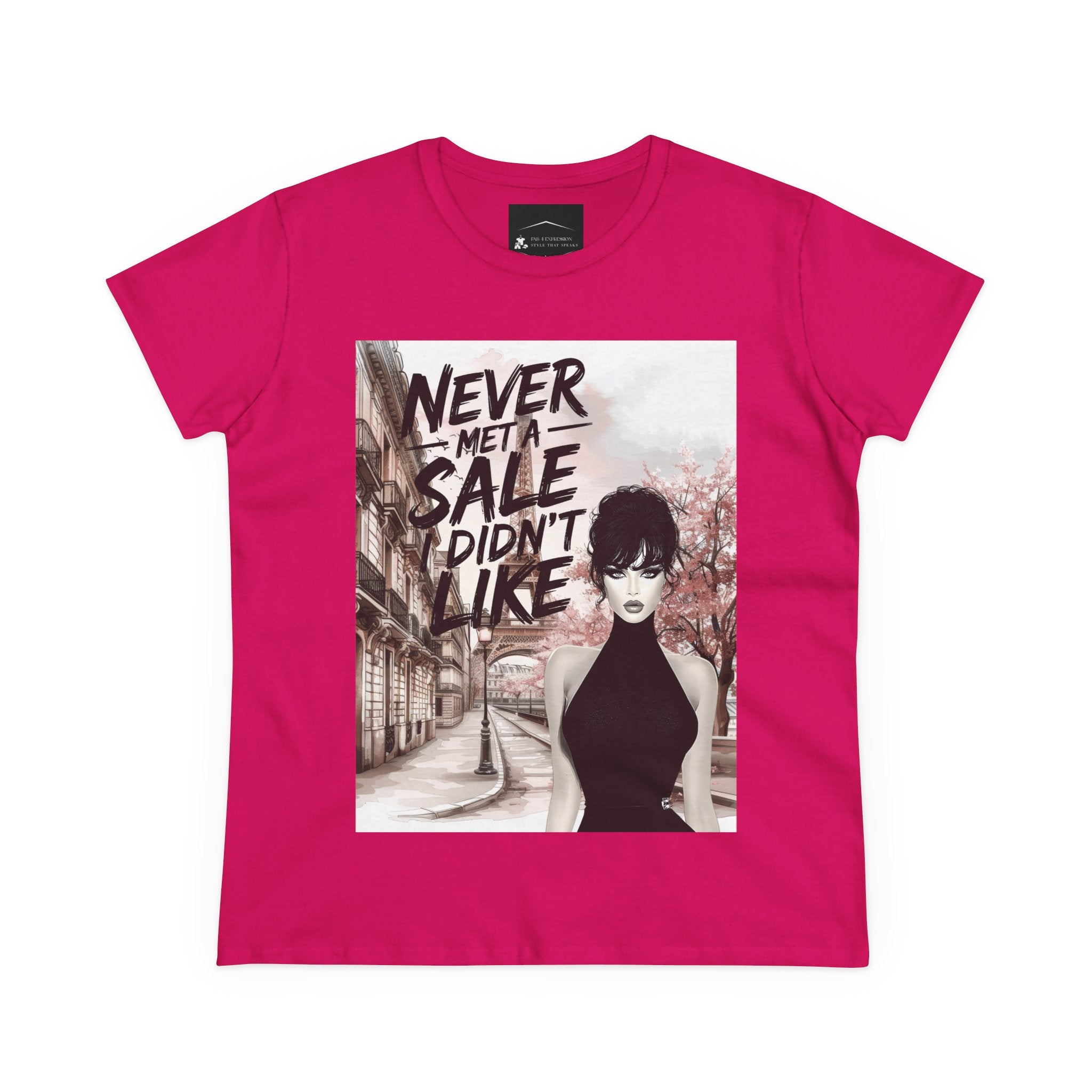 Graphic Tee — 'Never Met a Sale I Didn't Like' Women's Fashion T-Shirt