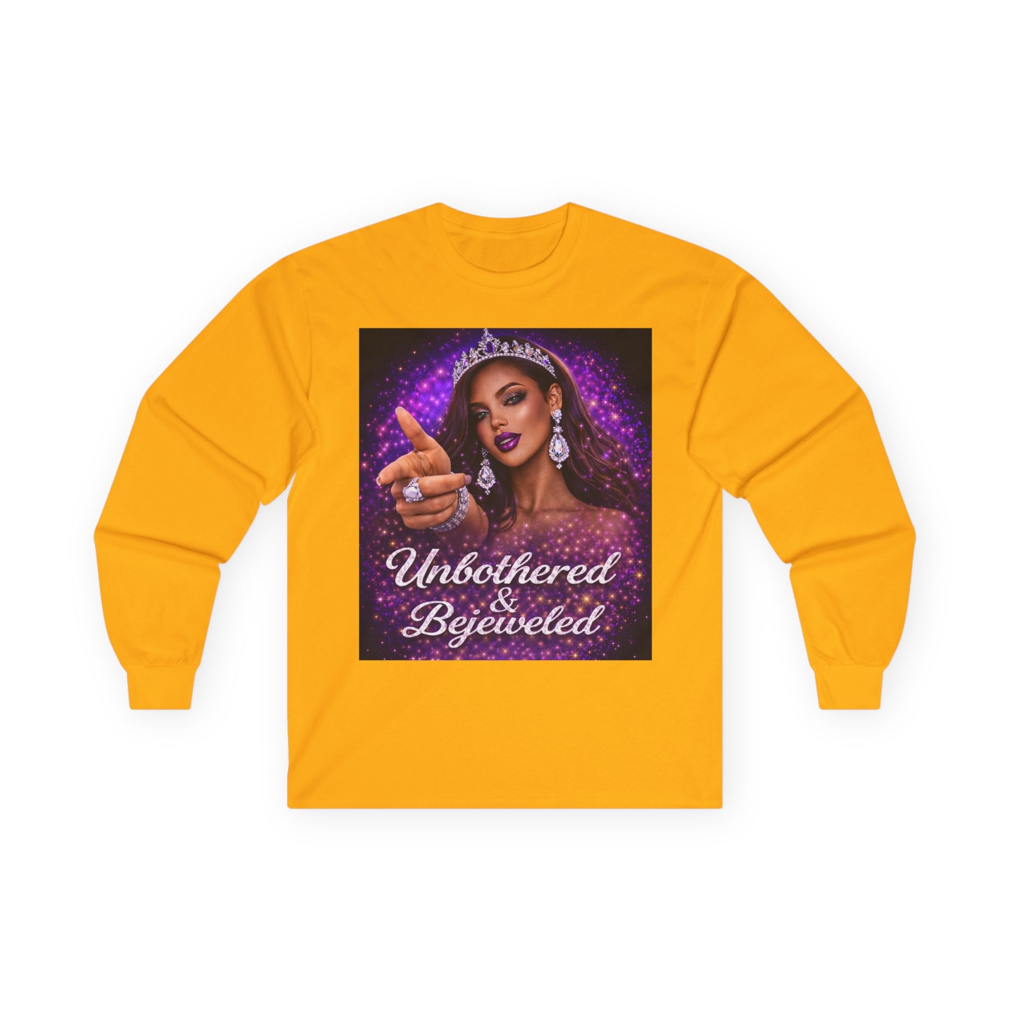 Unbothered & Bejeweled Long Sleeve Tee