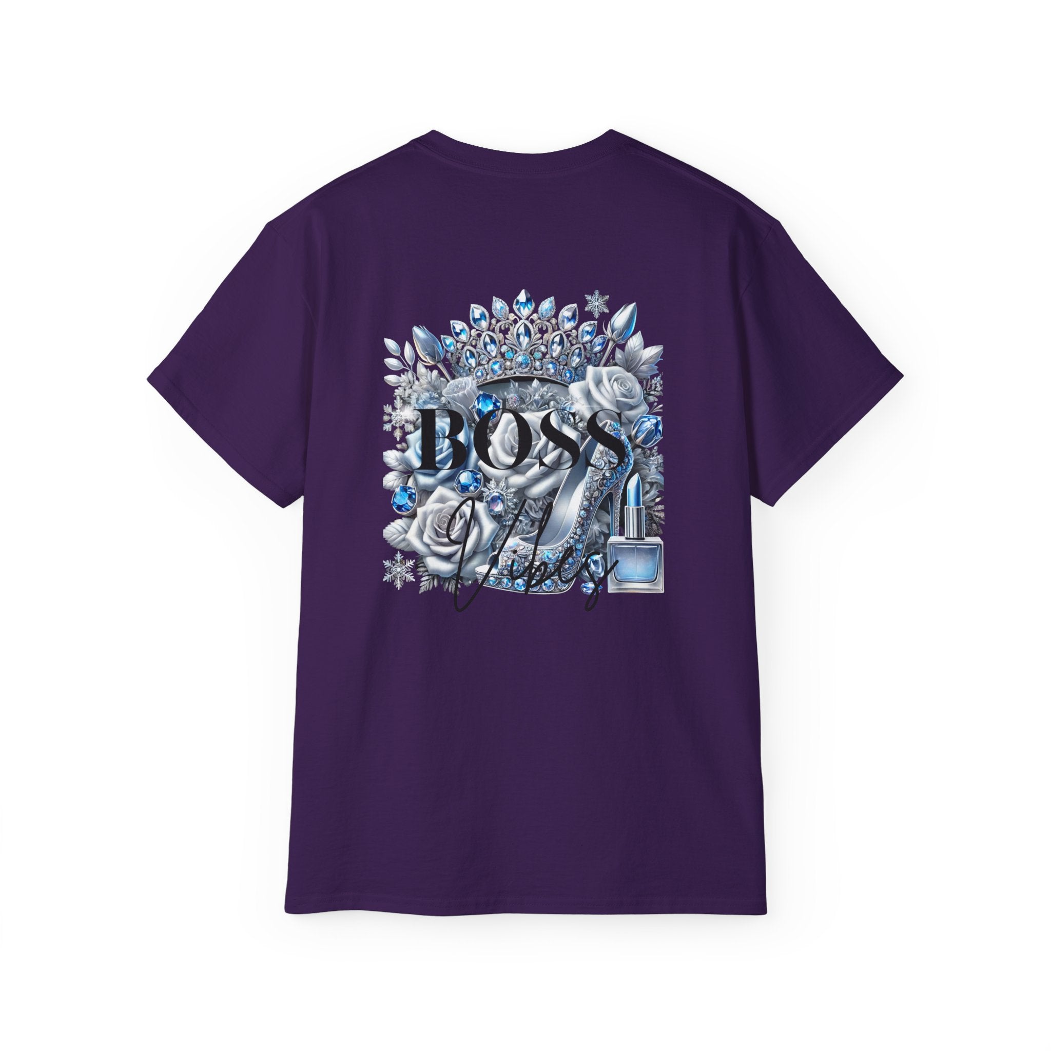 Boss Lady Tee — Women's Empowerment Graphic T‑Shirt (Crown & Roses Design)