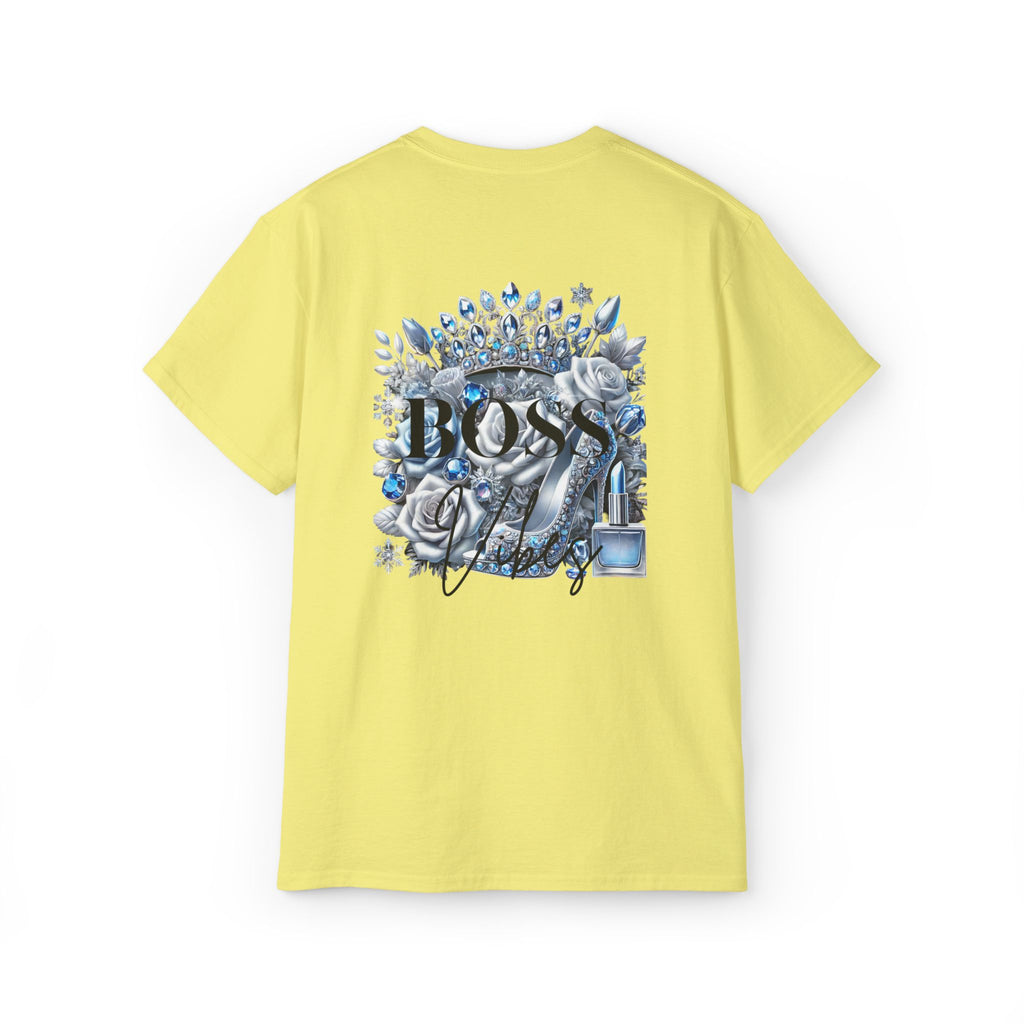 Boss Lady Tee — Women's Empowerment Graphic T‑Shirt (Crown & Roses Design)