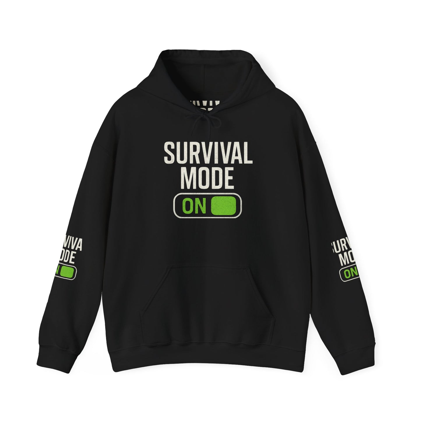 Survival Mode On Hoodie — Casual Graphic Pullover for Everyday Comfort