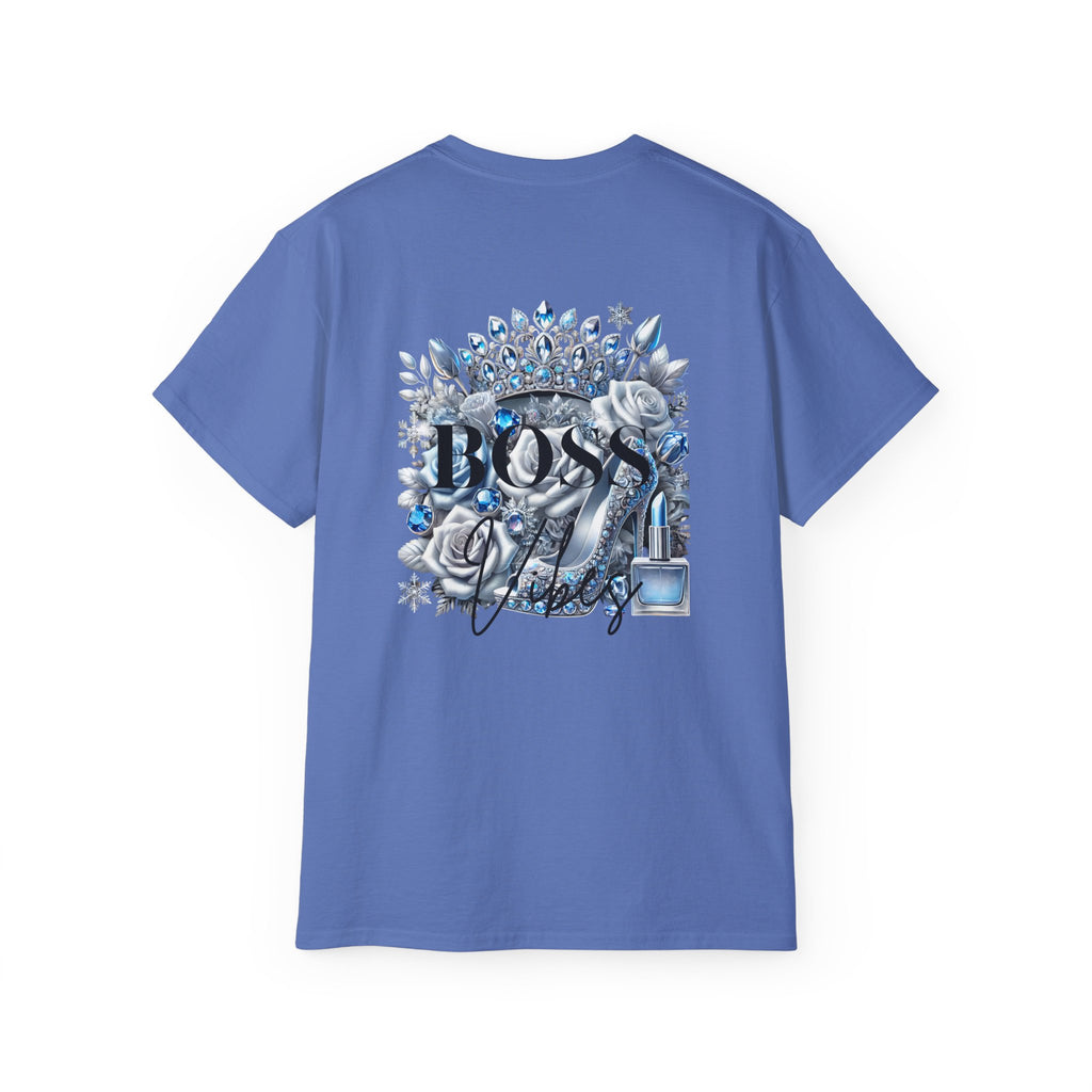 Boss Lady Tee — Women's Empowerment Graphic T‑Shirt (Crown & Roses Design)