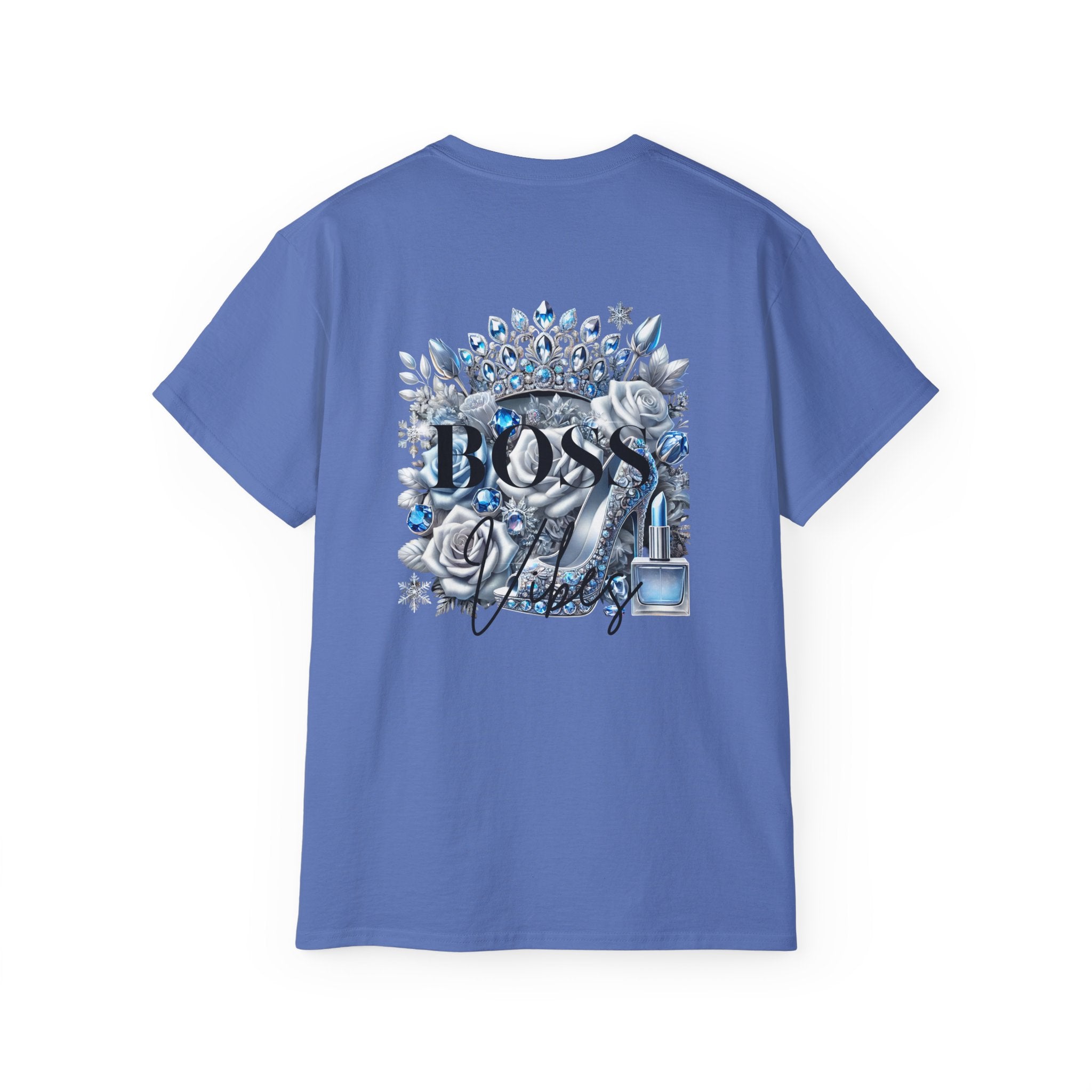 Boss Lady Tee — Women's Empowerment Graphic T‑Shirt (Crown & Roses Design)