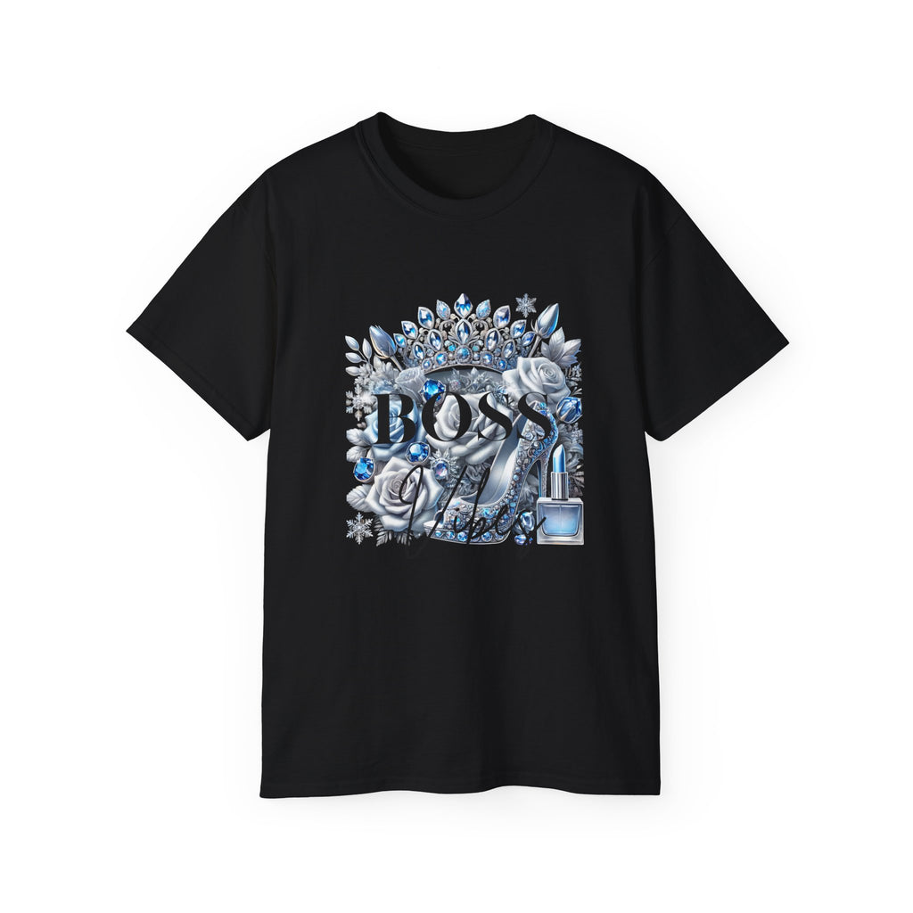 Boss Lady Tee — Women's Empowerment Graphic T‑Shirt (Crown & Roses Design)