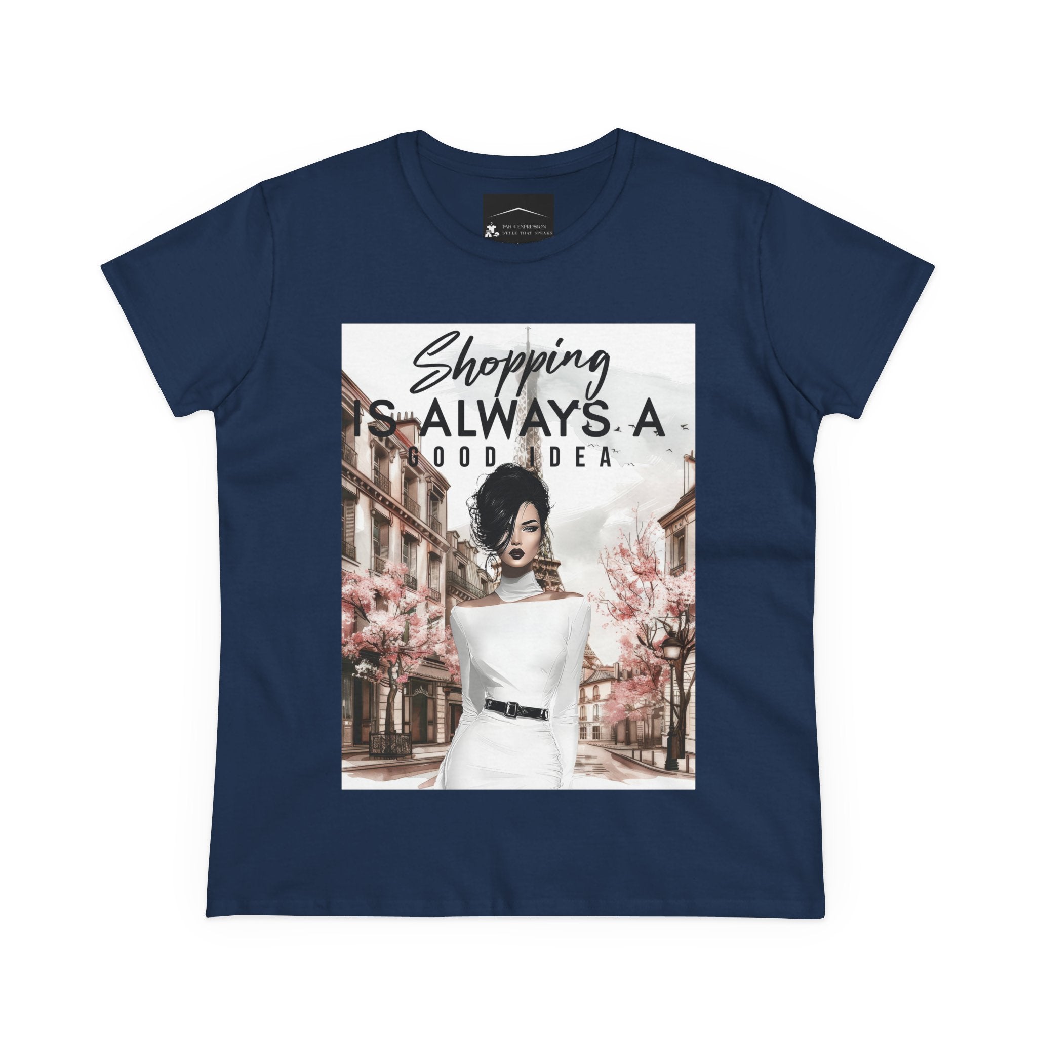 Shopping Is Always a Good Idea Tee — Chic Fashionista Women's Graphic T-Shirt