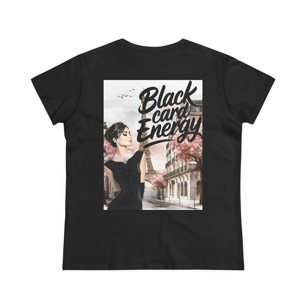 Black Card Energy Women's Tee — Vintage Glam Graphic T-Shirt