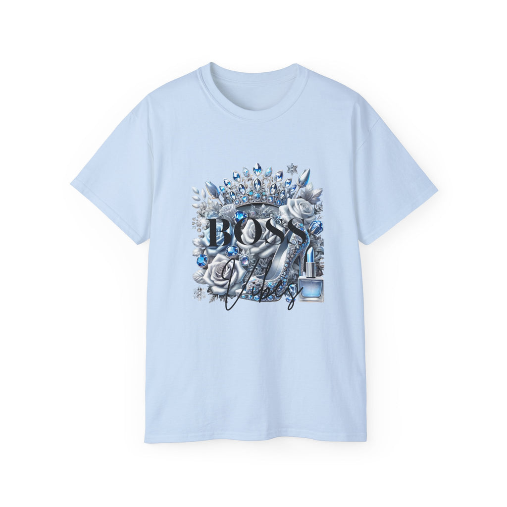 Boss Lady Tee — Women's Empowerment Graphic T‑Shirt (Crown & Roses Design)