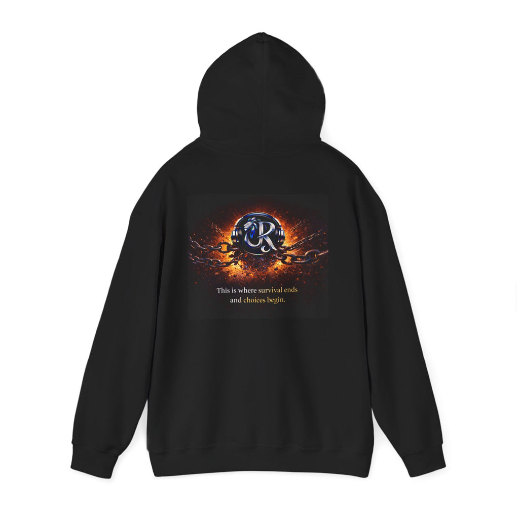 Ember Crest Hoodie — "This is where warrior souls and dreams begin" Graphic Pullover