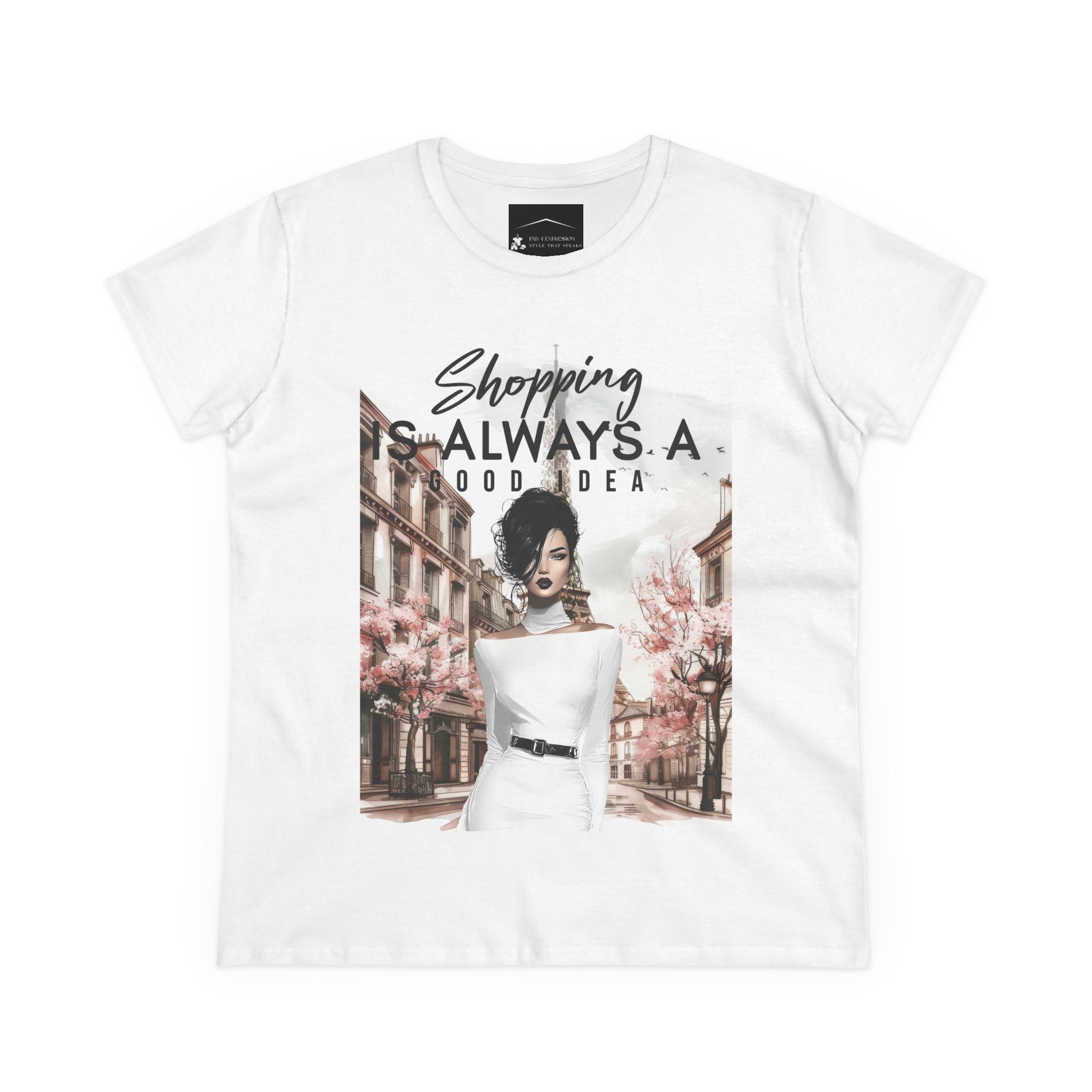 Shopping Is Always a Good Idea Tee — Chic Fashionista Women's Graphic T-Shirt