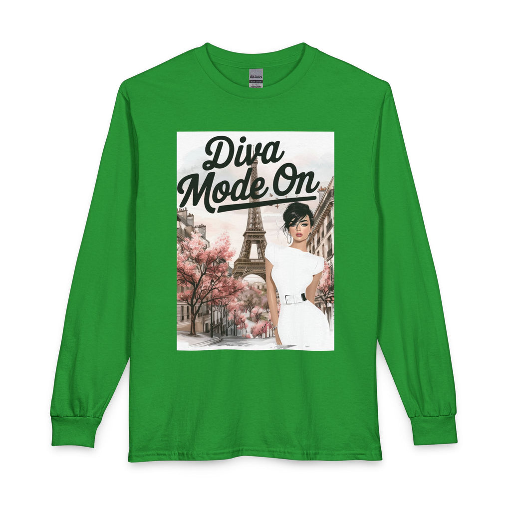 Diva Mode On Long Sleeve Tee