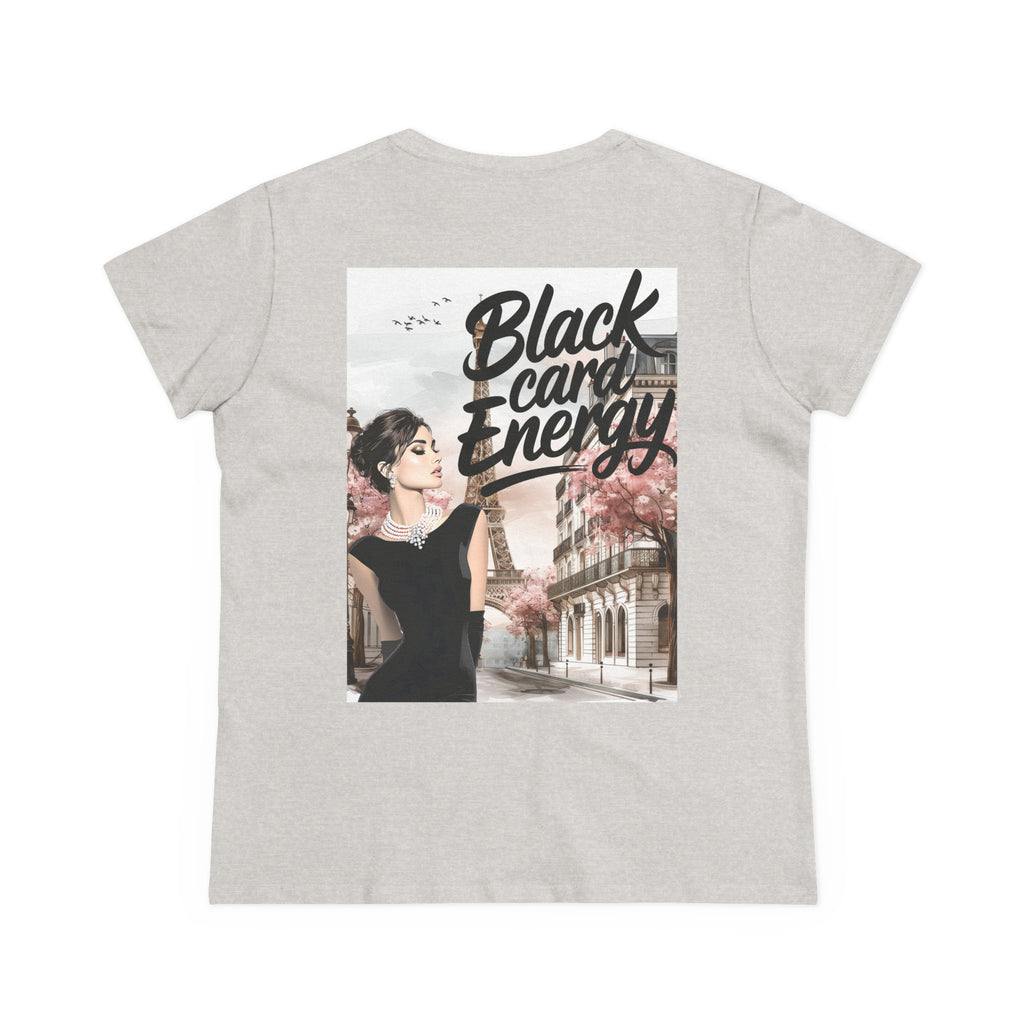 Black Card Energy Women's Tee — Vintage Glam Graphic T-Shirt