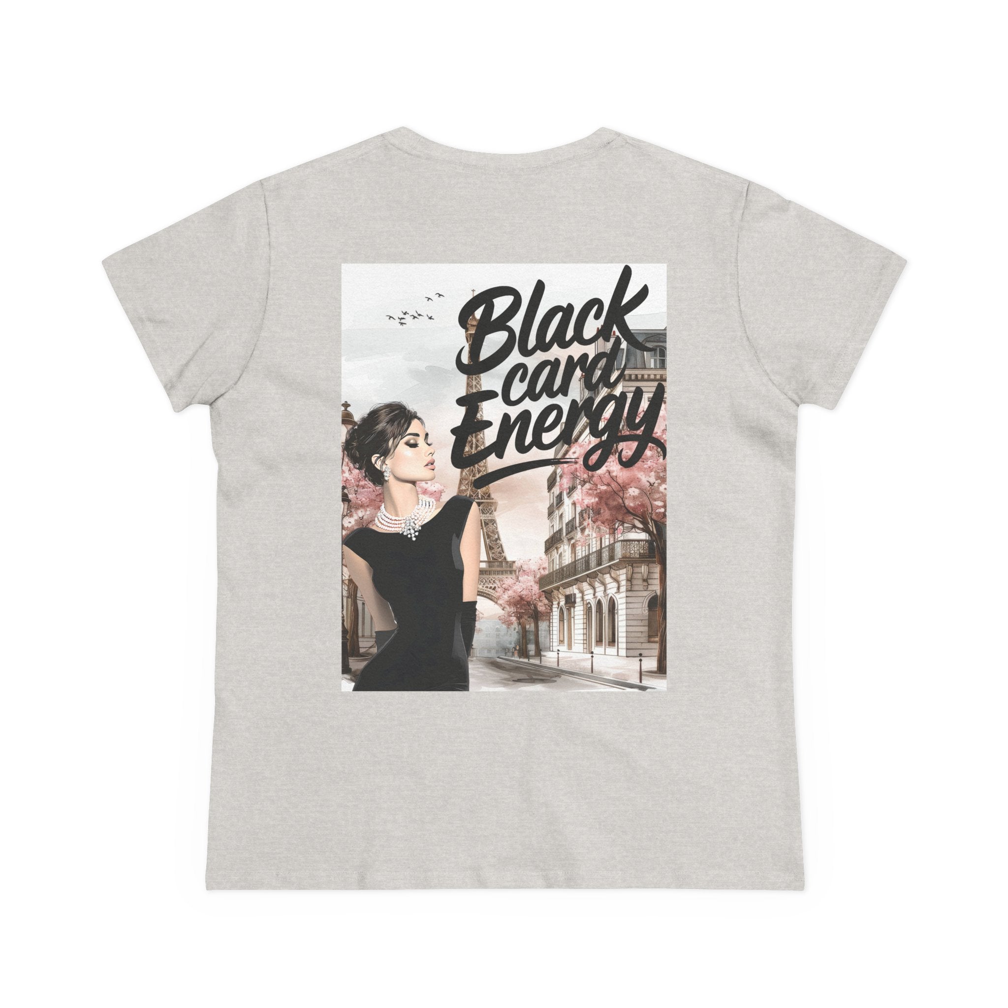 Black Card Energy Women's Tee — Vintage Glam Graphic T-Shirt