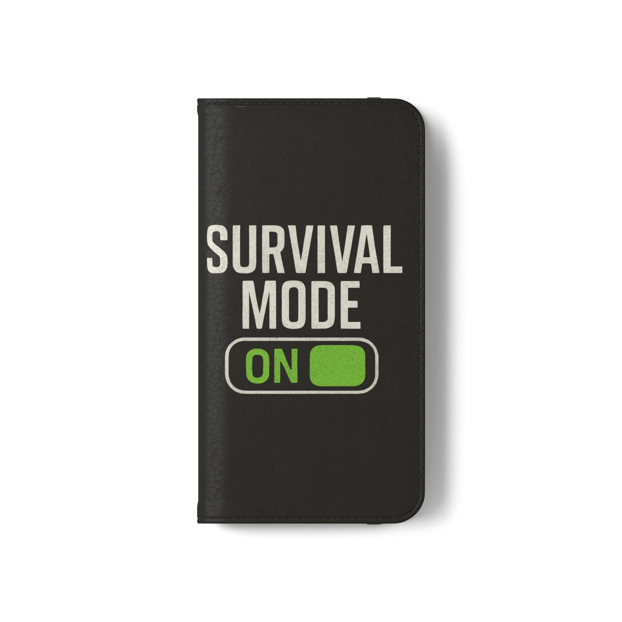 Survival Mode On Flip Phone Case — Wallet Flip Case with 'Survival Mode' Design