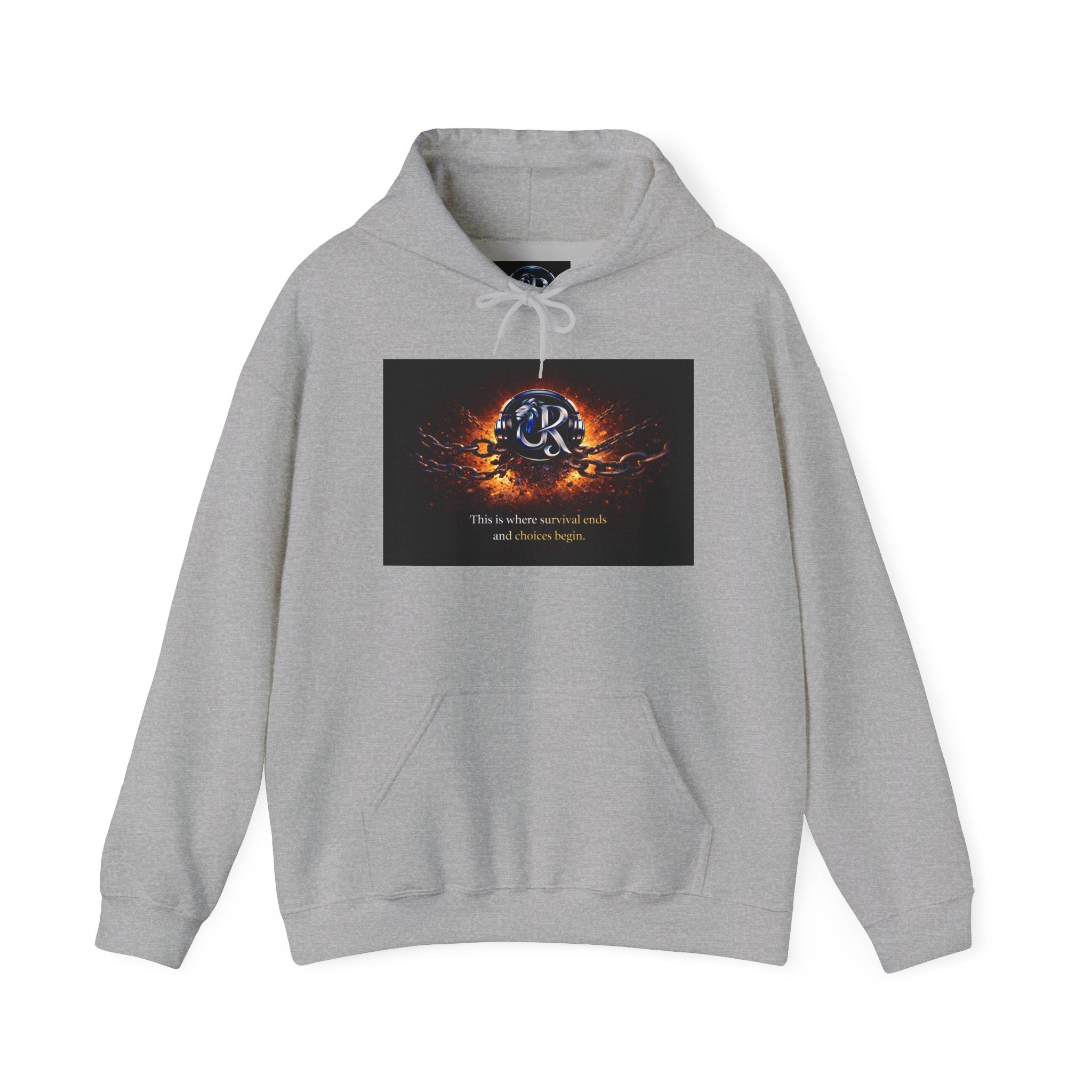 Ember Crest Hoodie — "This is where warrior souls and dreams begin" Graphic Pullover