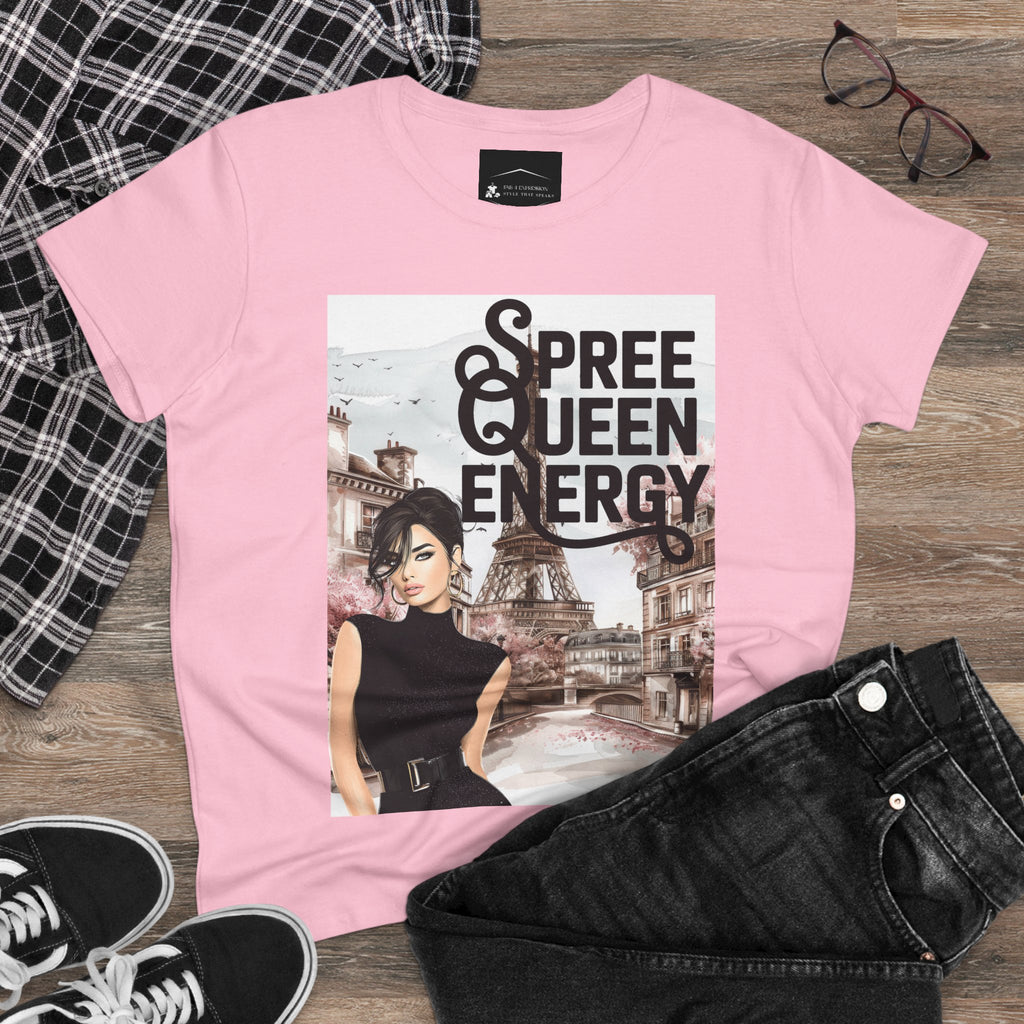 Spree Queen Energy Tee — Paris Fashion Graphic Women's T‑Shirt
