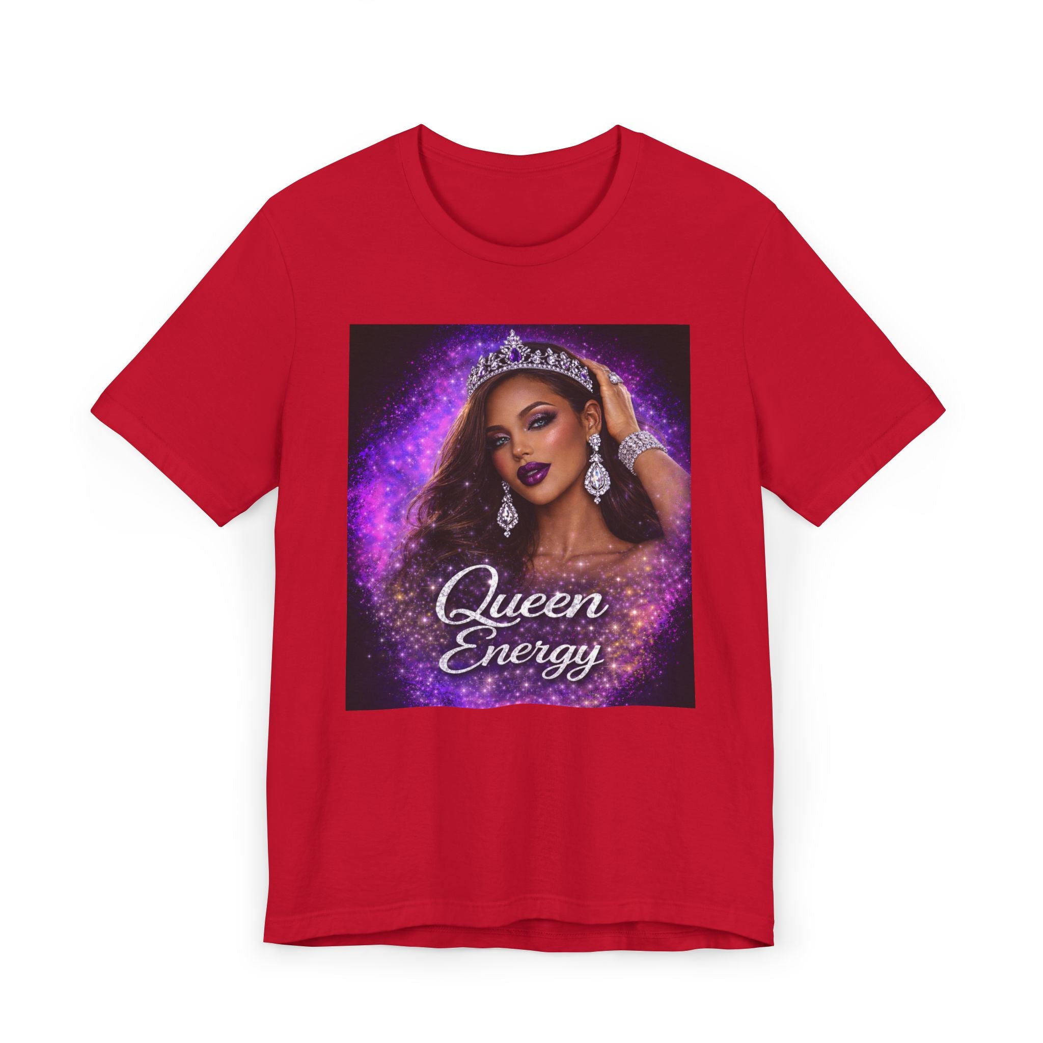 Queen Energy T‑Shirt — Glam Crown Graphic Tee for Women & Allies