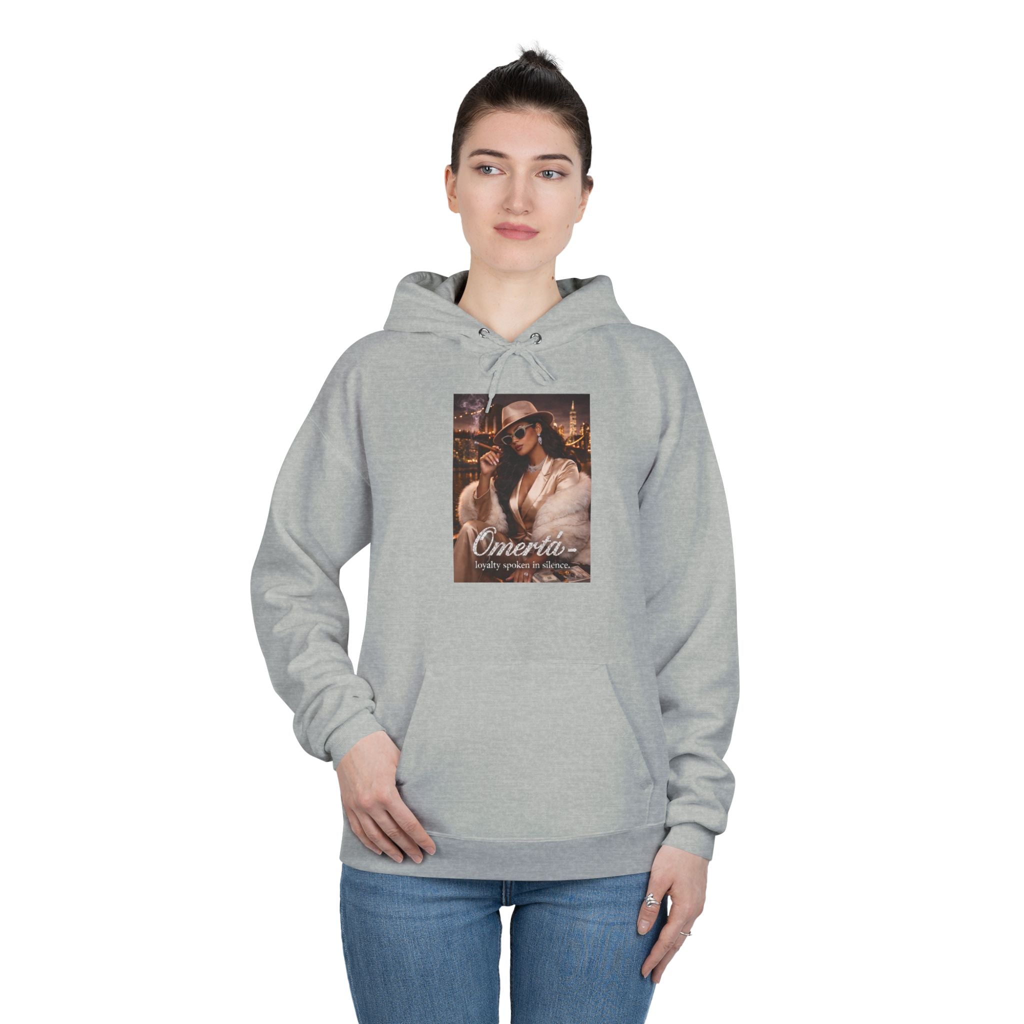 Vintage Cigarette Girl Hoodie — 'Cinerilla' Retro Pinup Pullover
