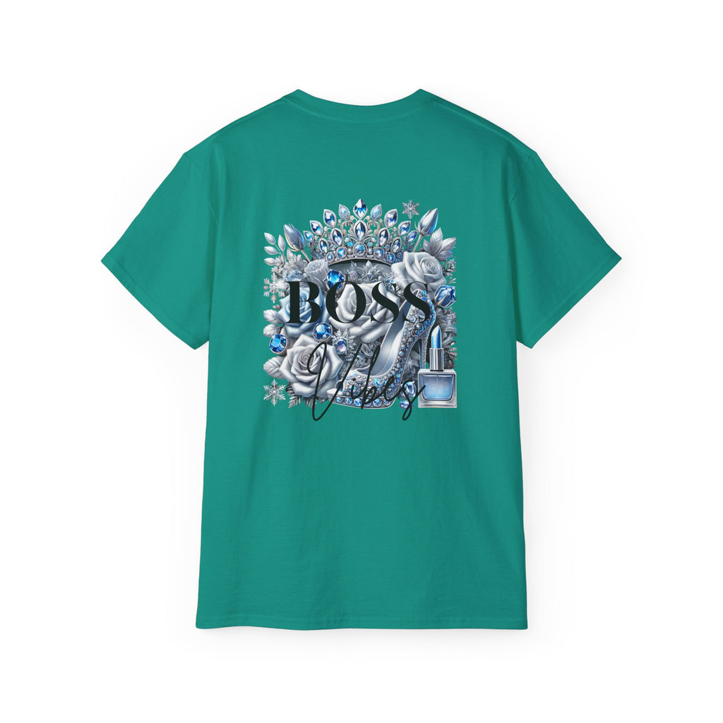 Boss Lady Tee — Women's Empowerment Graphic T‑Shirt (Crown & Roses Design)