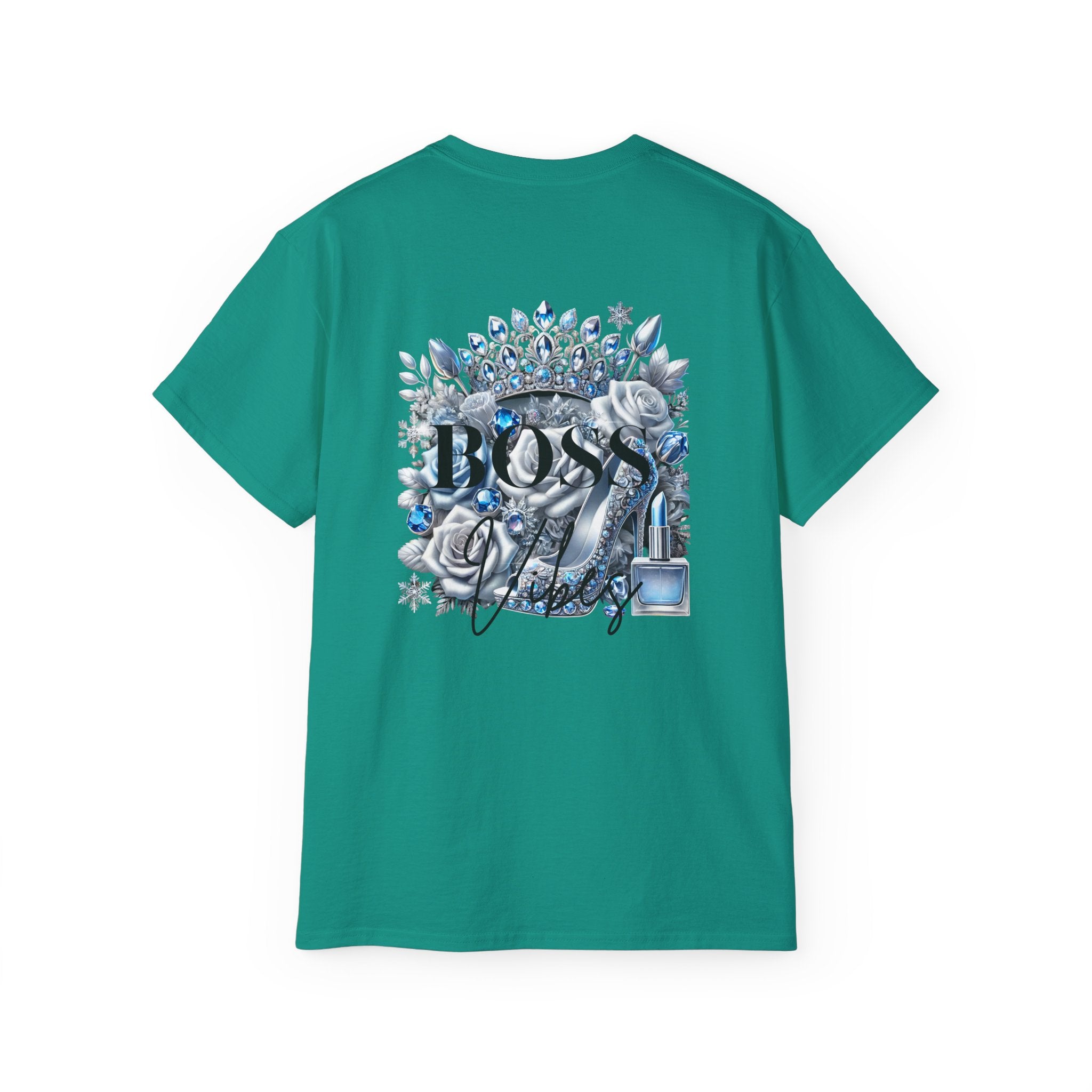 Boss Lady Tee — Women's Empowerment Graphic T‑Shirt (Crown & Roses Design)
