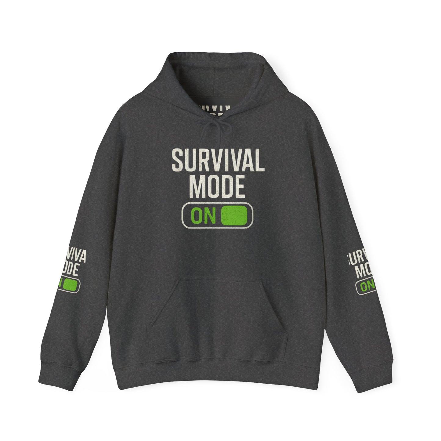 Survival Mode On Hoodie — Casual Graphic Pullover for Everyday Comfort