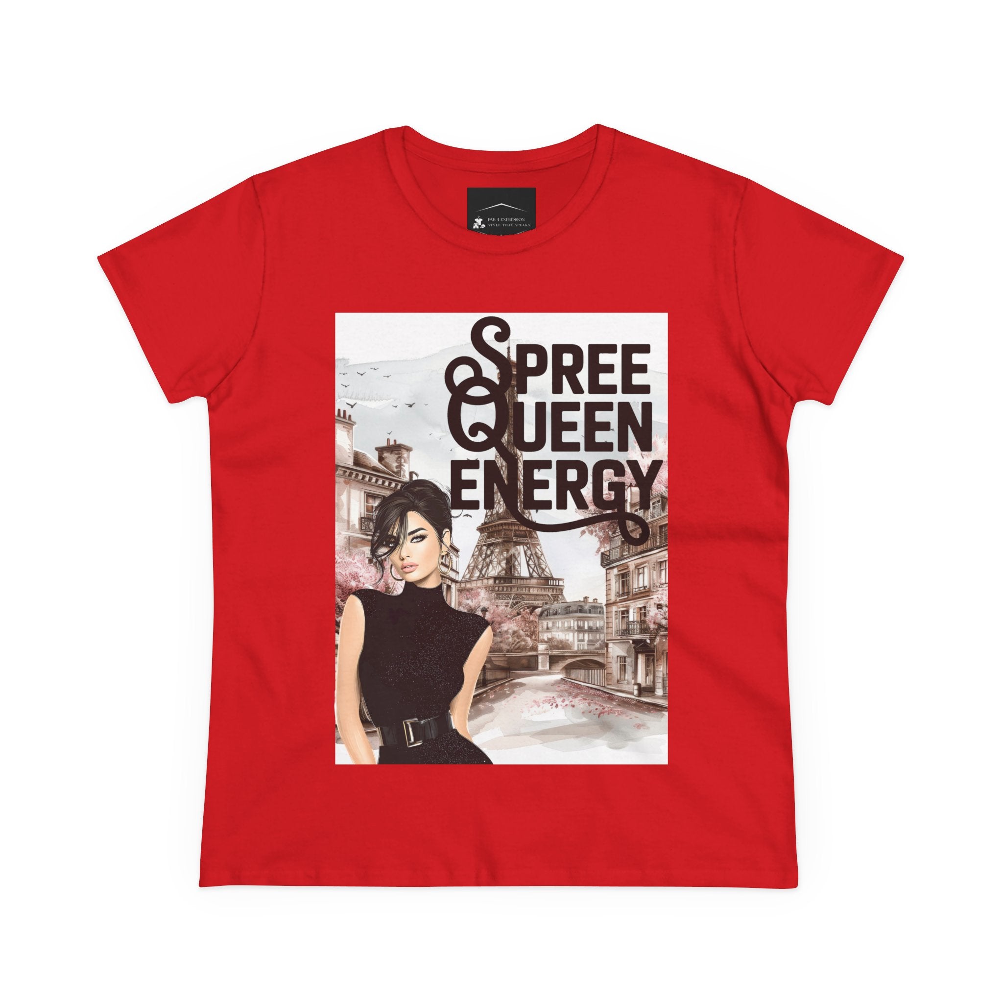 Spree Queen Energy Tee — Paris Fashion Graphic Women's T‑Shirt