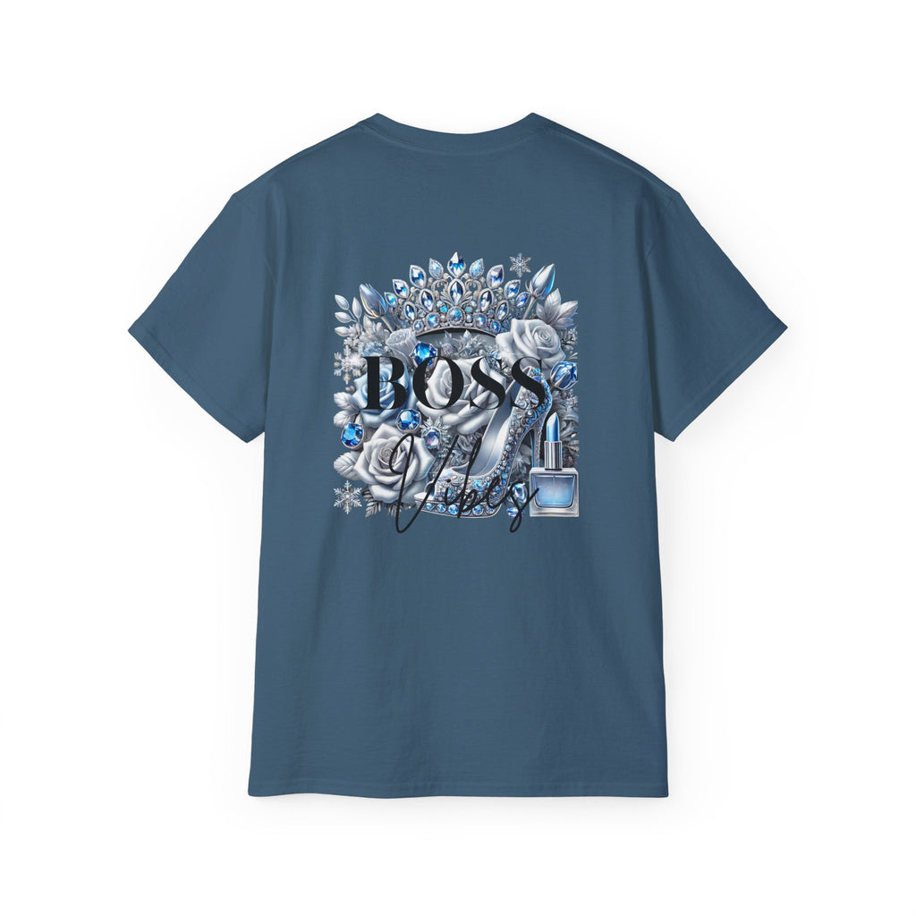 Boss Lady Tee — Women's Empowerment Graphic T‑Shirt (Crown & Roses Design)