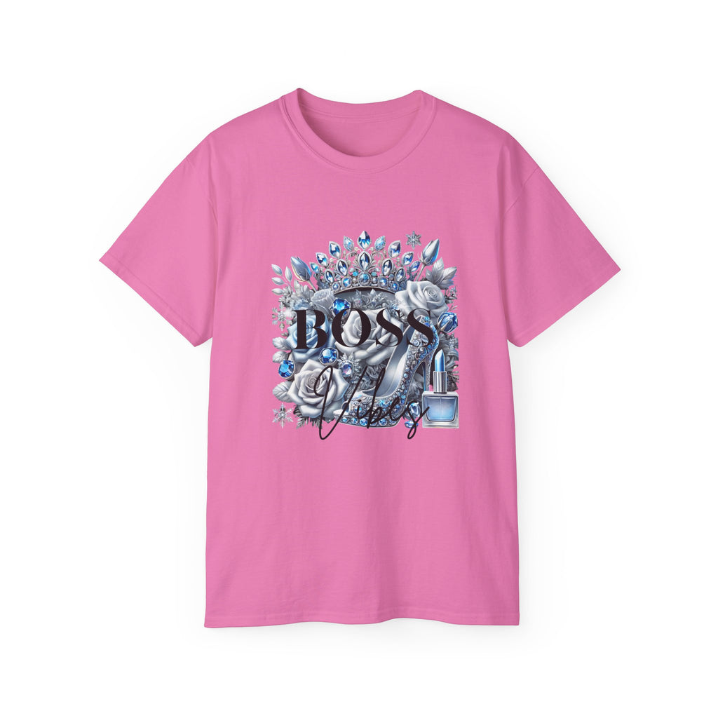 Boss Lady Tee — Women's Empowerment Graphic T‑Shirt (Crown & Roses Design)