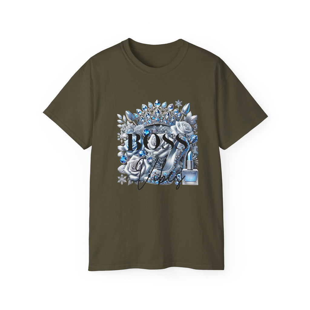 Boss Lady Tee — Women's Empowerment Graphic T‑Shirt (Crown & Roses Design)
