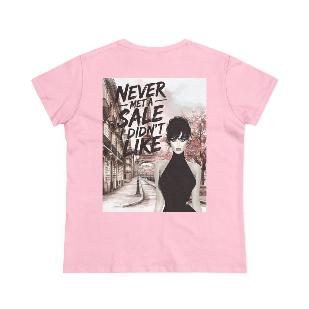 Graphic Tee — 'Never Met a Sale I Didn't Like' Women's Fashion T-Shirt