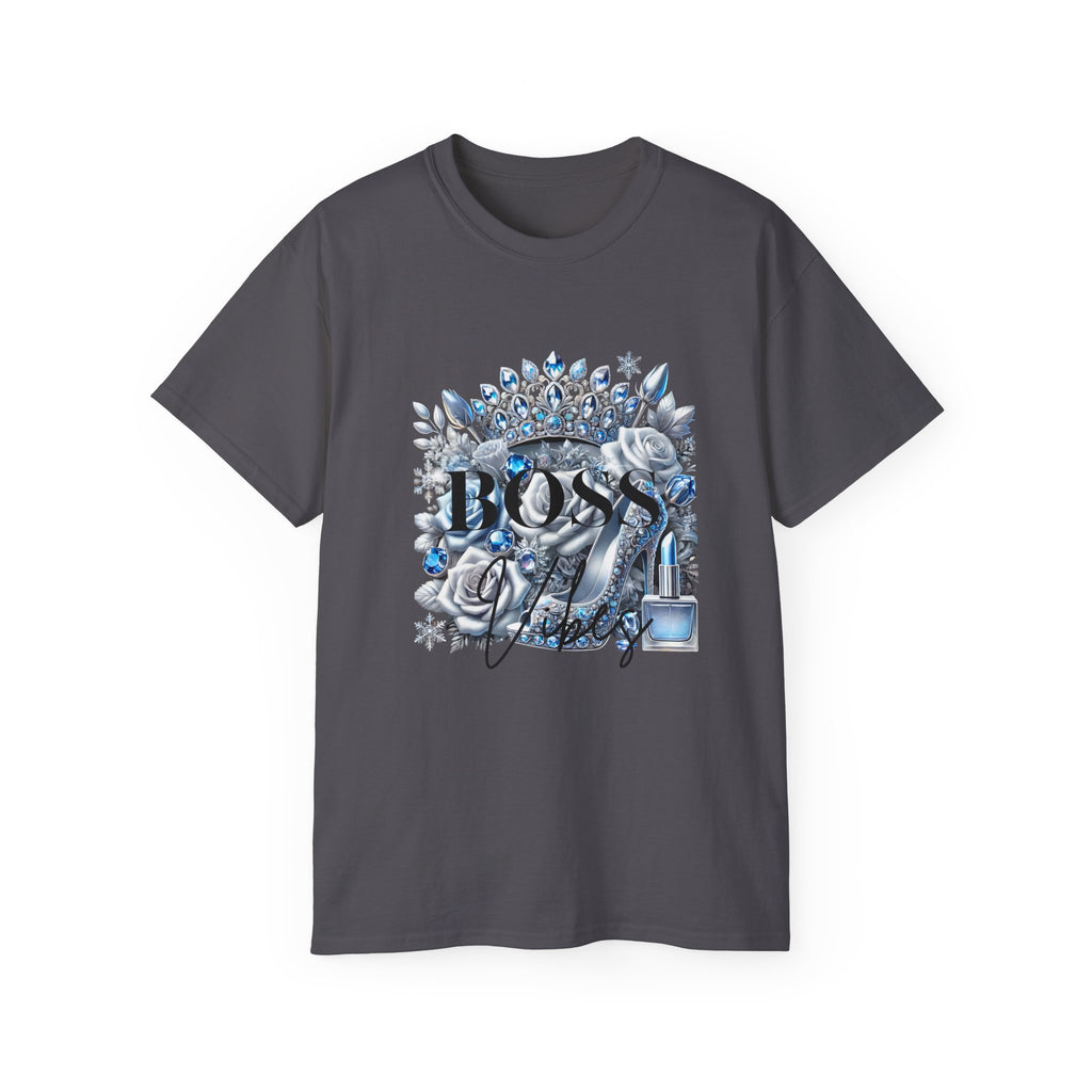 Boss Lady Tee — Women's Empowerment Graphic T‑Shirt (Crown & Roses Design)