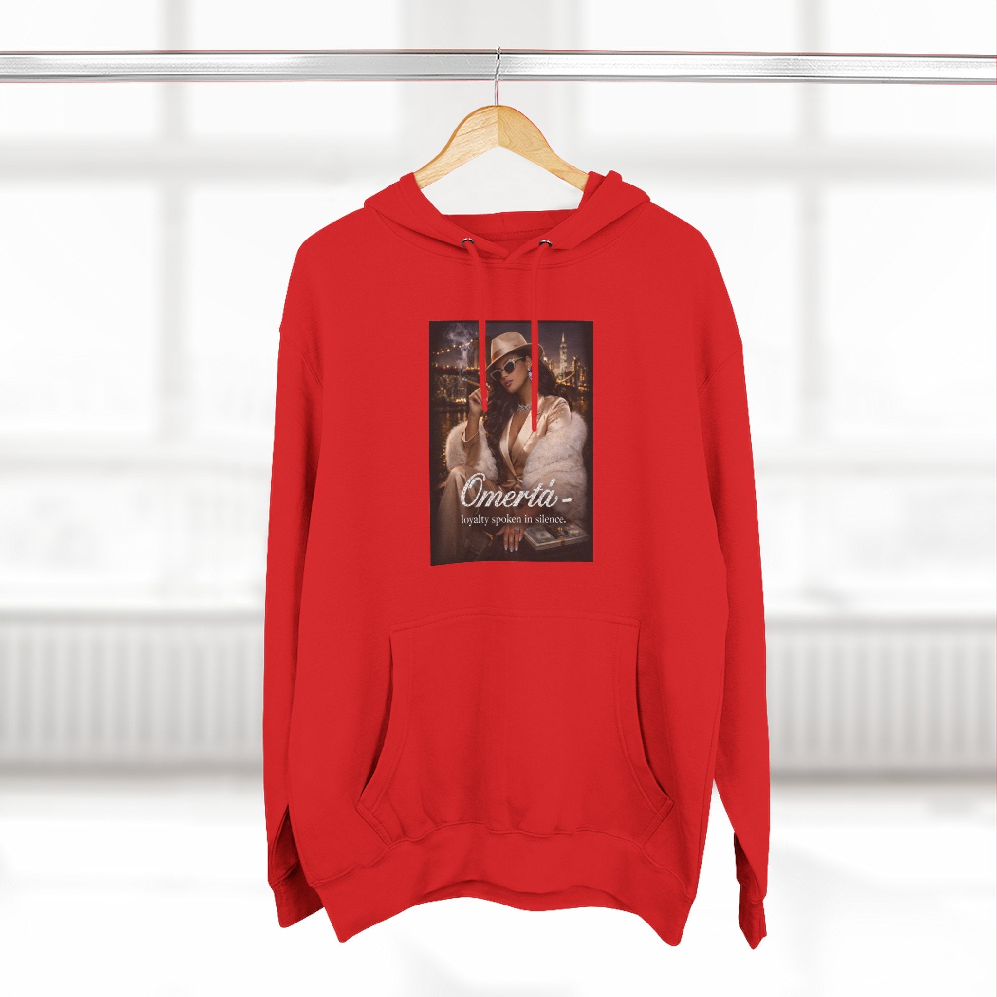 Omertà Vintage Mafia Hoodie — 'Loyalty Speaks in Silence' Graphic Pullover