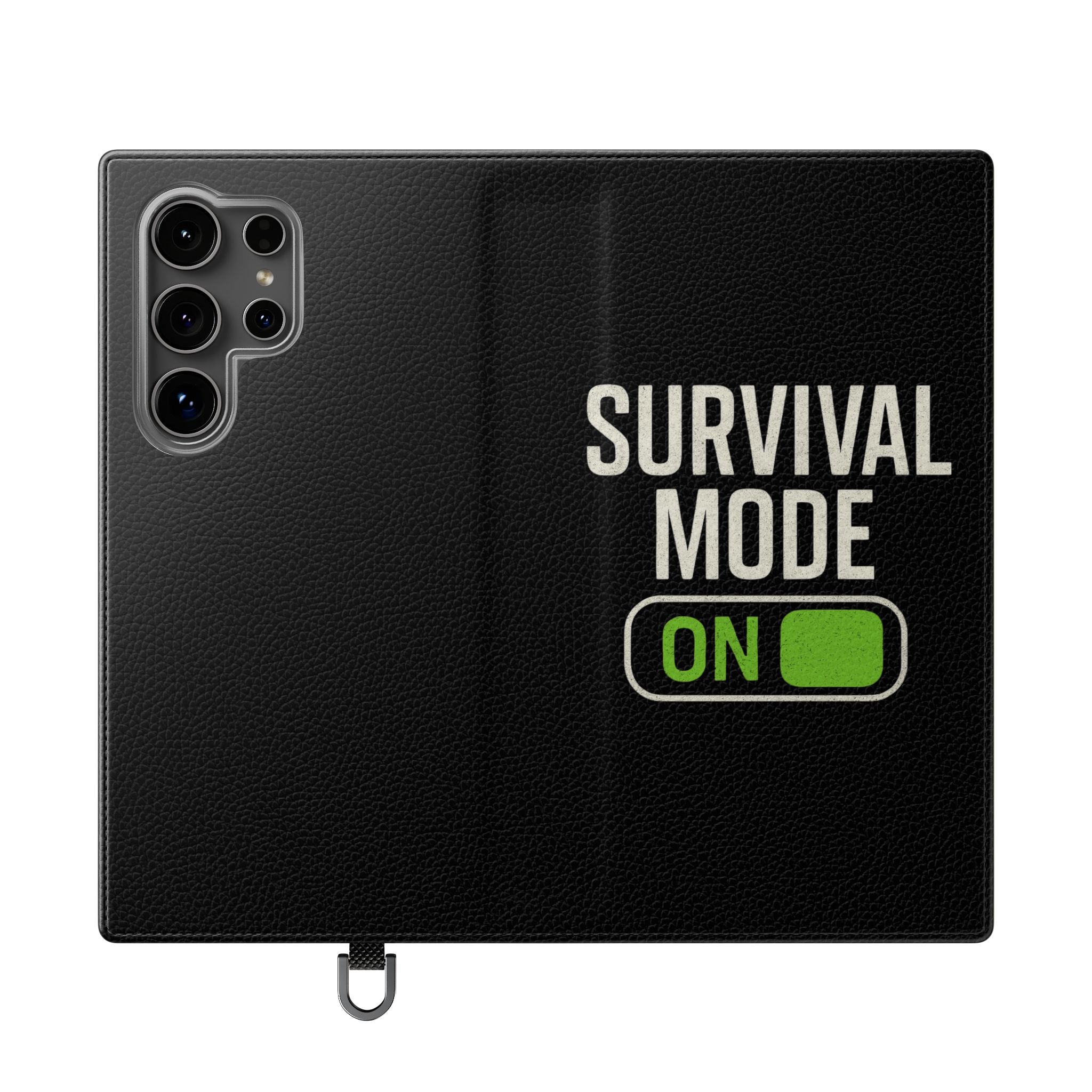 Survival Mode On Flip Phone Case — Wallet Flip Case with 'Survival Mode' Design