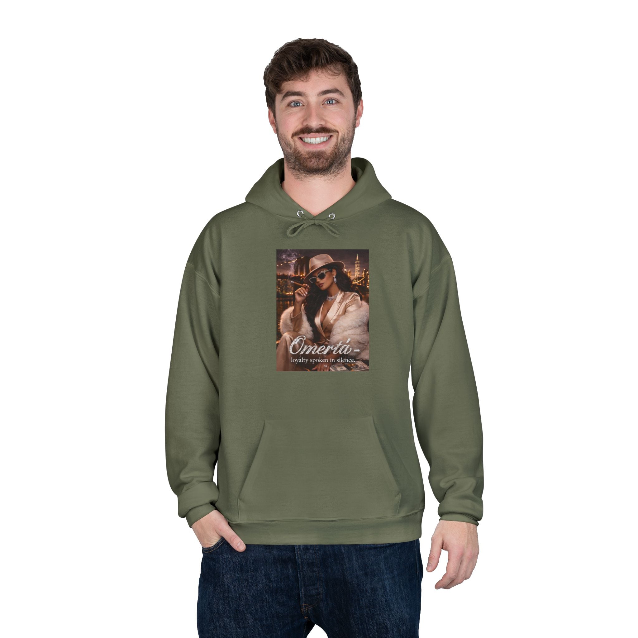 Vintage Cigarette Girl Hoodie — 'Cinerilla' Retro Pinup Pullover