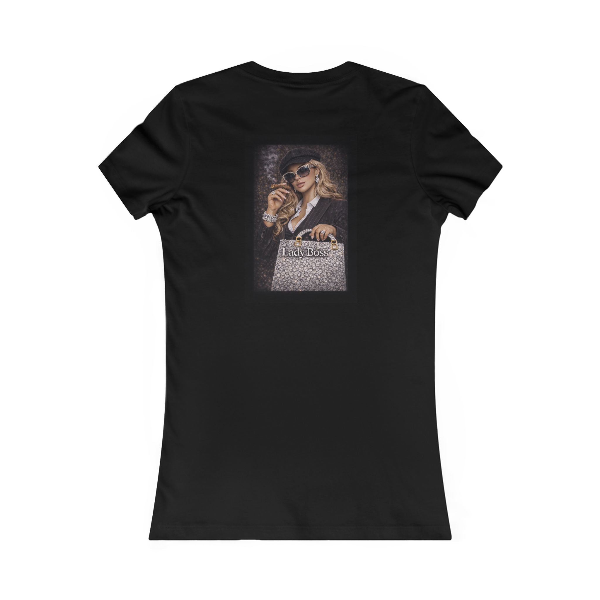 Lady Boss Graphic Tee — Glamorous Fashion Girl with 'Women's Favorite' Handbag