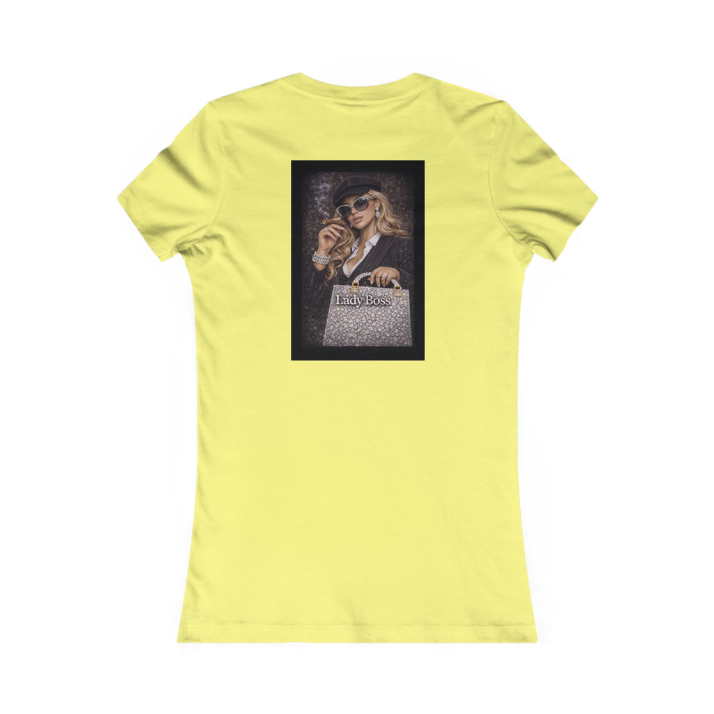 Lady Boss Graphic Tee — Glamorous Fashion Girl with 'Women's Favorite' Handbag